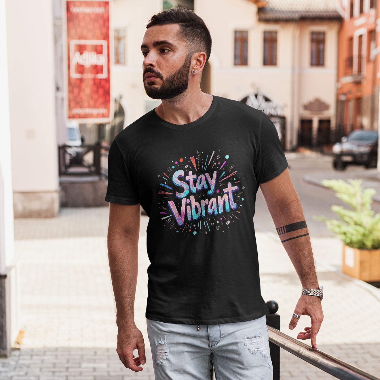 Stay Vibrant Short-Sleeve Unisex T-Shirt - souverista