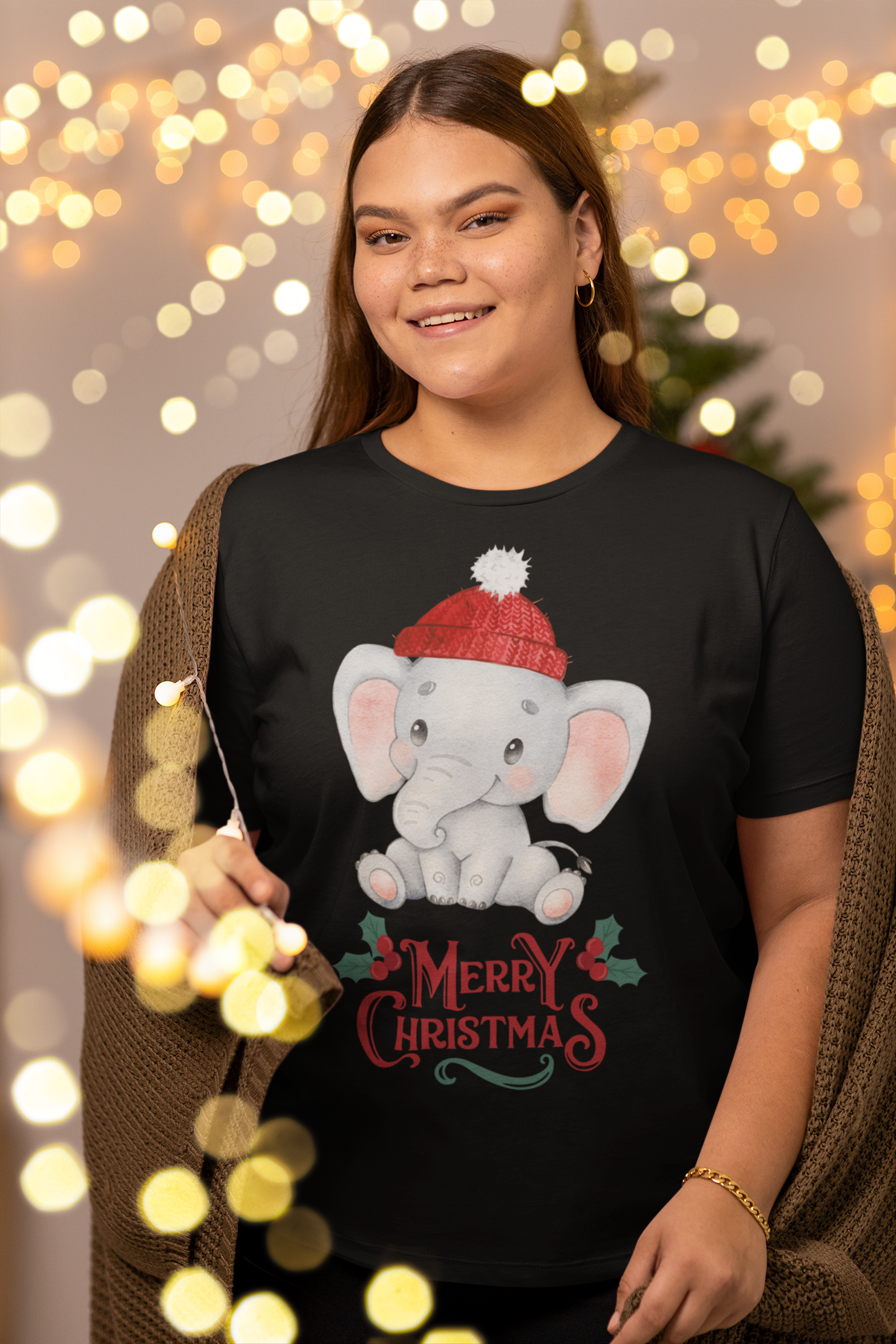 Elephant shirt, Weihnachtsmann T-Shirt, Weihnachten Shirt, Geschenk Weihnachten, personalisiertes T-Shirt, Kurzärmeliges Unisex-T-Shirt - souverista