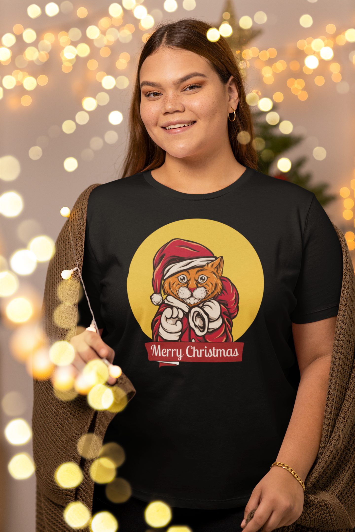 Holy cat, merry christmas, Short-Sleeve Unisex T-Shirt - souverista