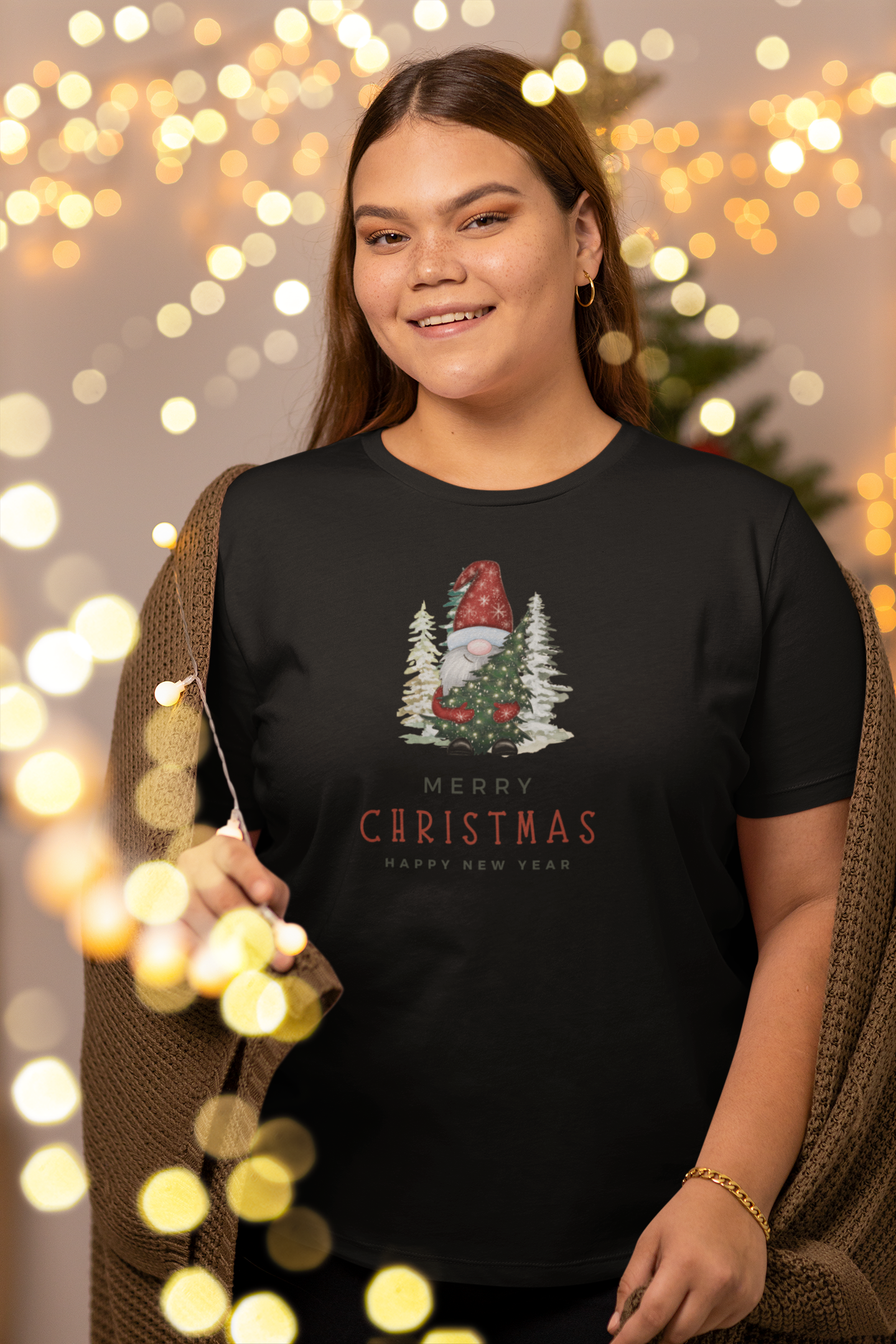 Merry christmas, happy new year, Kurzärmeliges Unisex-T-Shirt