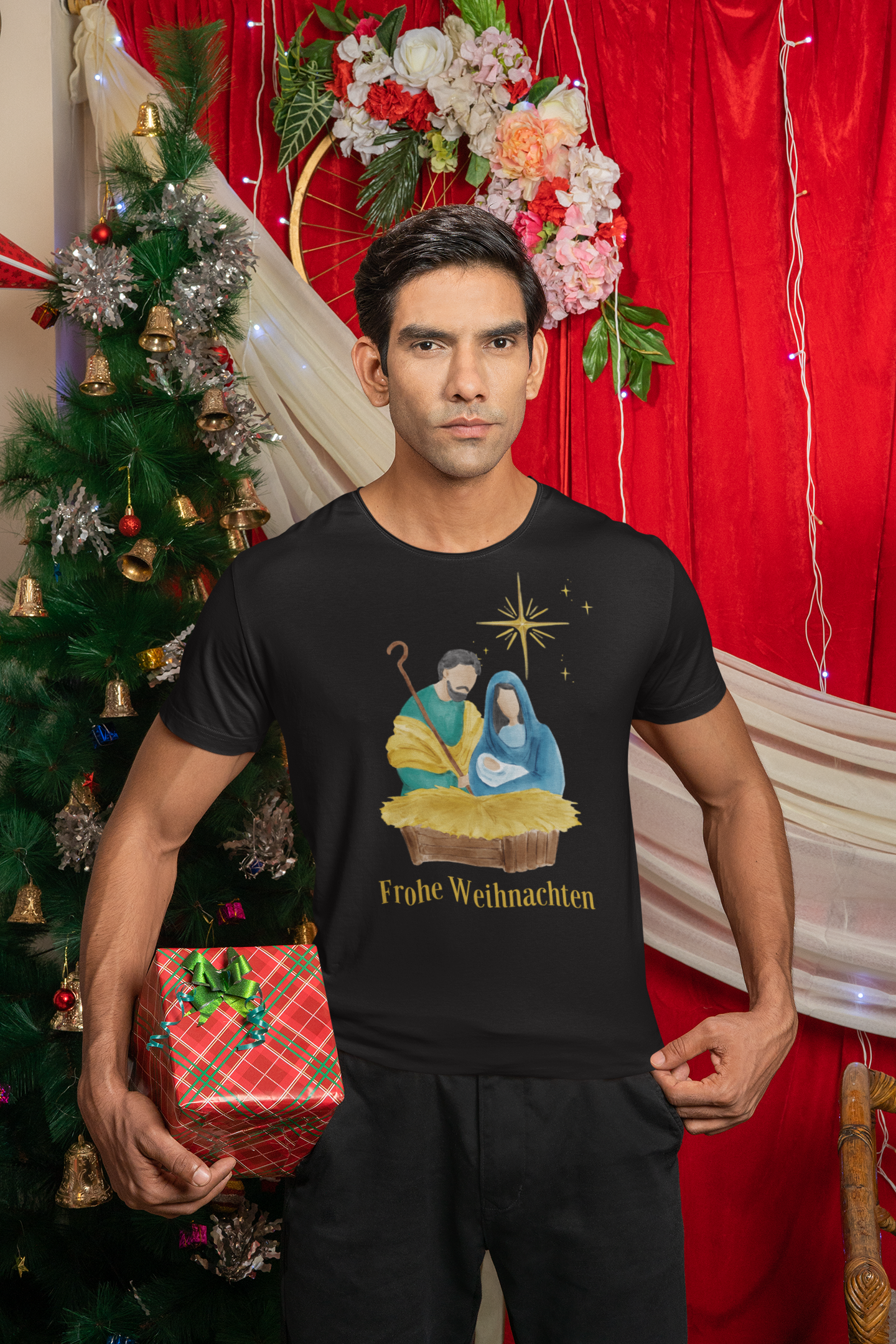 Frohe Weihnachten, Kurzärmeliges Unisex-T-Shirt - souverista