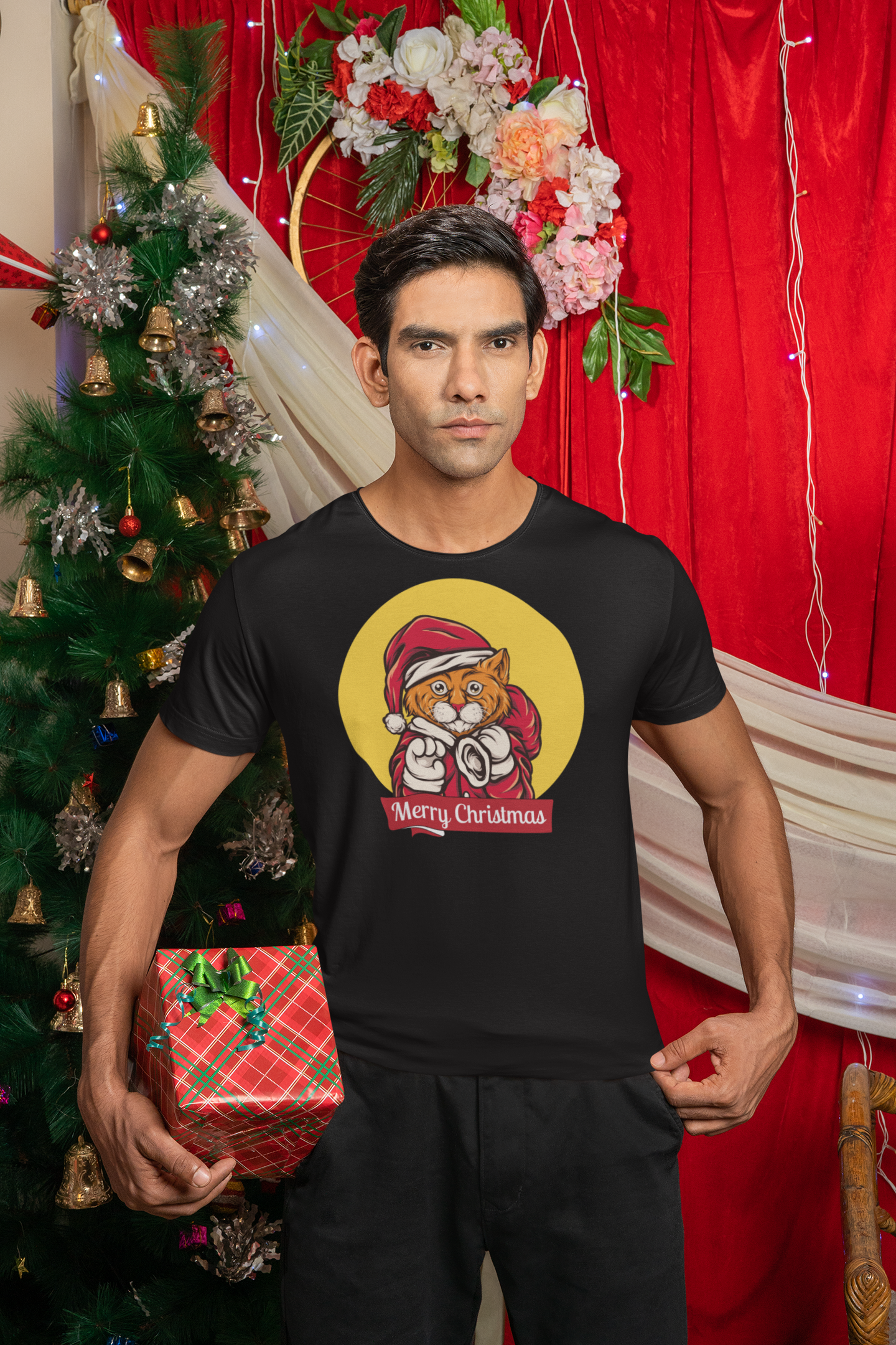 Holy cat, merry christmas, Short-Sleeve Unisex T-Shirt - souverista