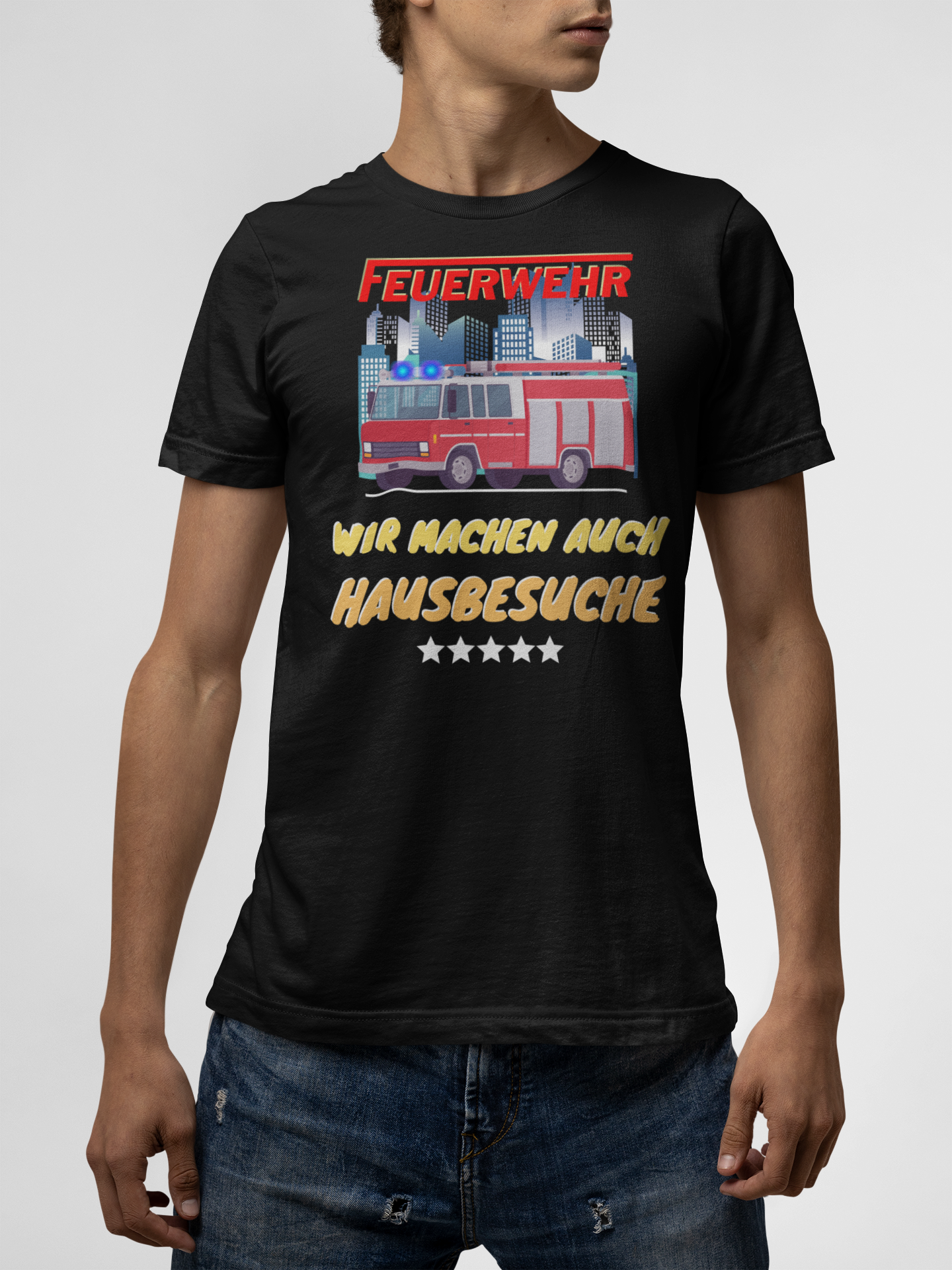 Feuerwehr - Wir machen auch Hausbesuche Unisex-T-Shirt