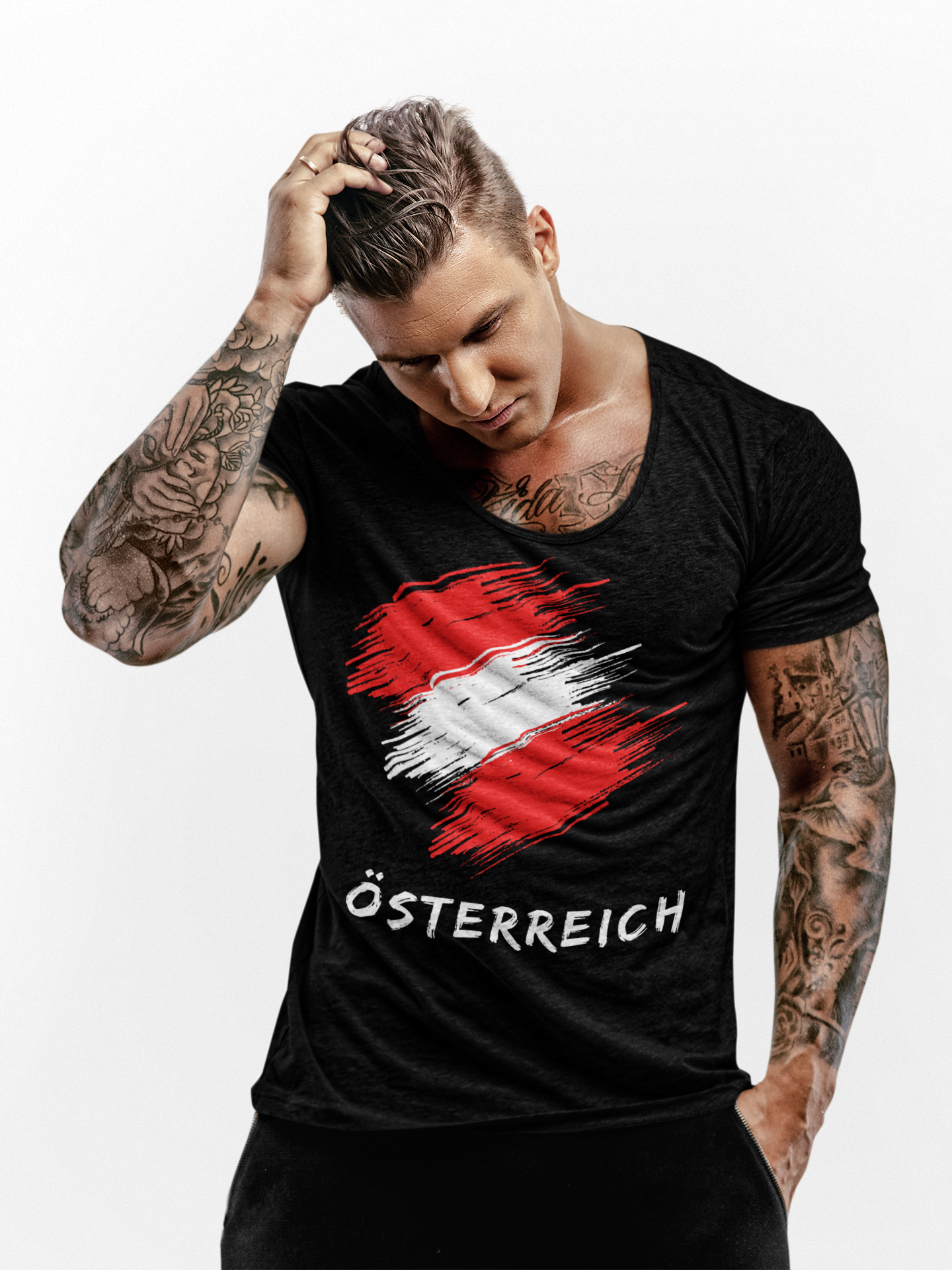 Österreich Fahne Unisex-T-Shirt - souverista