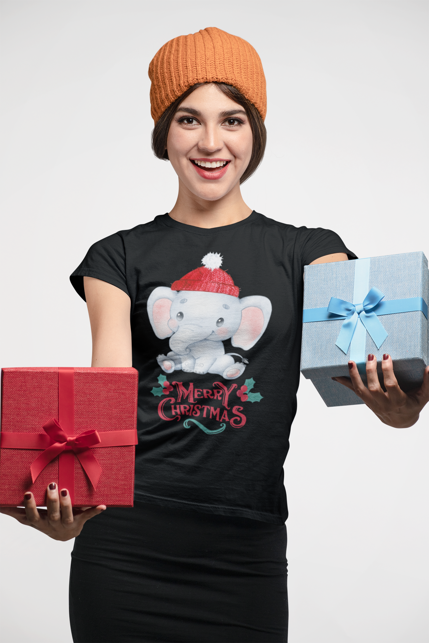 Elephant shirt, Weihnachtsmann T-Shirt, Weihnachten Shirt, Geschenk Weihnachten, personalisiertes T-Shirt, Kurzärmeliges Unisex-T-Shirt - souverista
