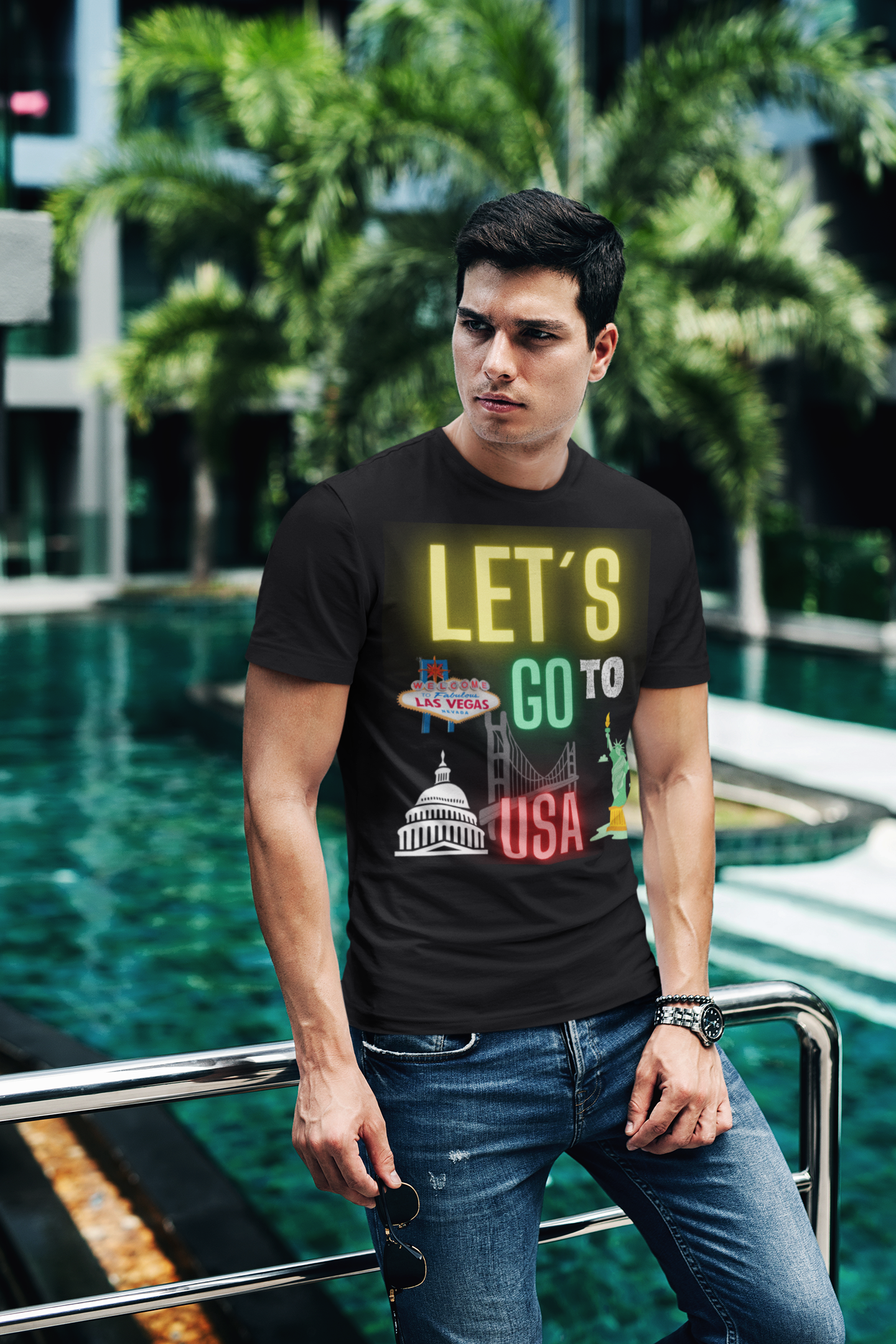 Let´s go to USA Unisex-T-Shirt - souverista