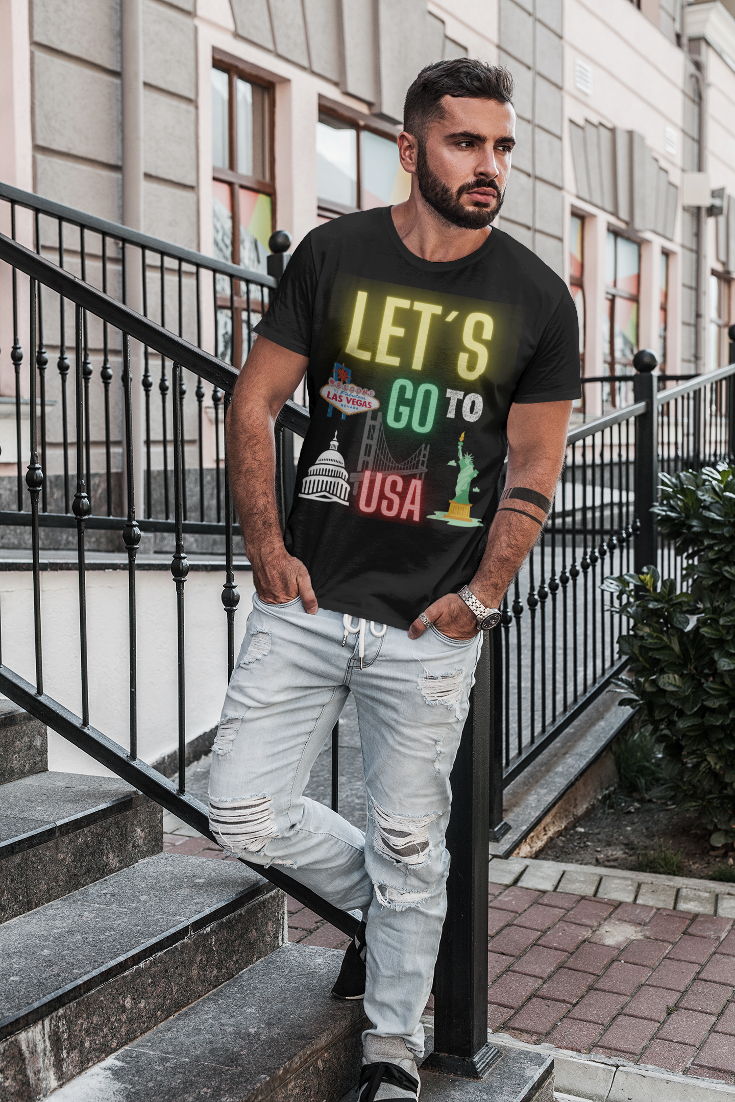 Let´s go to USA Unisex-T-Shirt - souverista