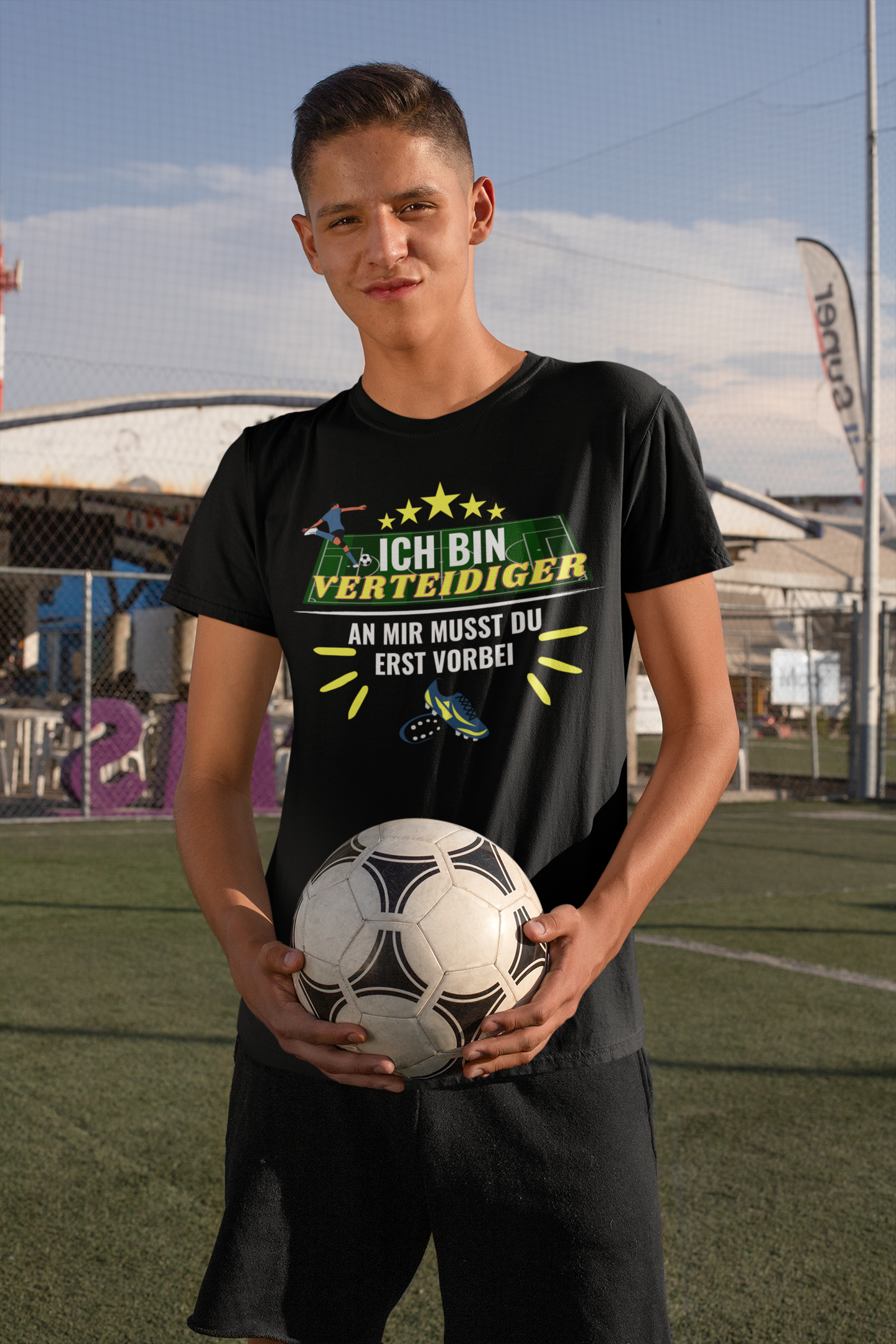 Fußball Verteidiger  Unisex-T-Shirt - souverista
