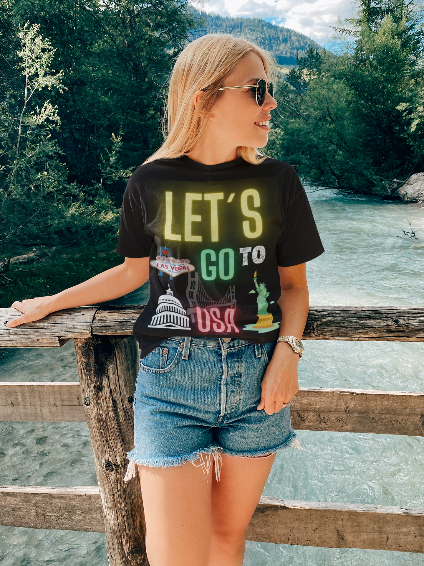Let´s go to USA Unisex-T-Shirt - souverista