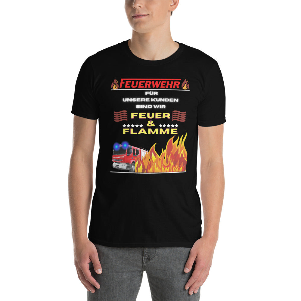 Feuerwehr Feuer und Flamme Unisex-T-Shirt - souverista
