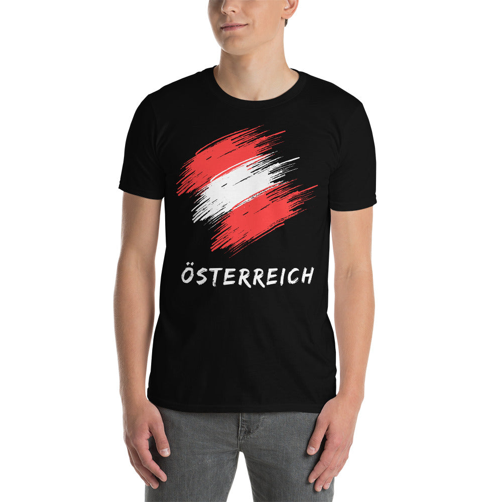 Österreich Fahne Unisex-T-Shirt - souverista