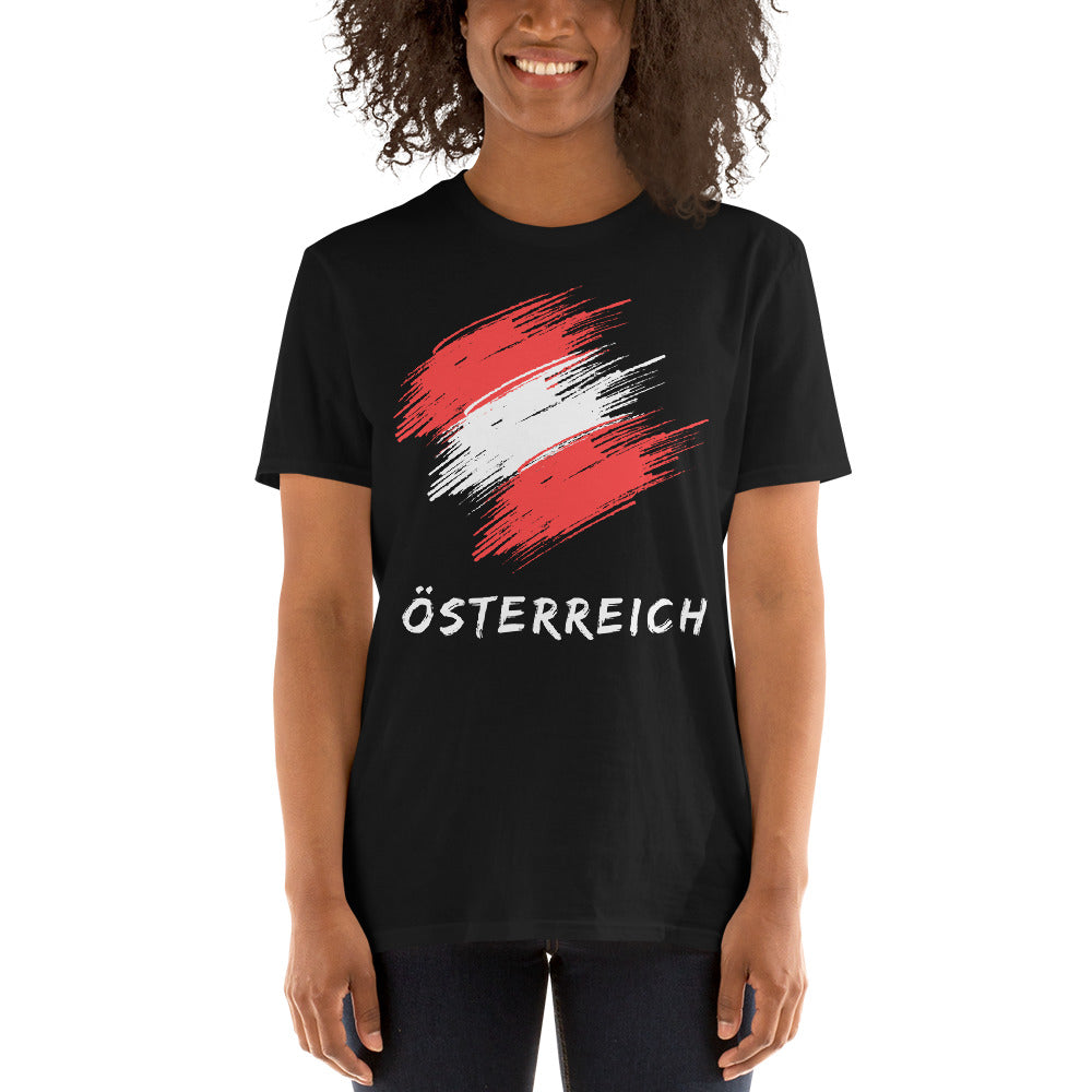 Österreich Fahne Unisex-T-Shirt - souverista
