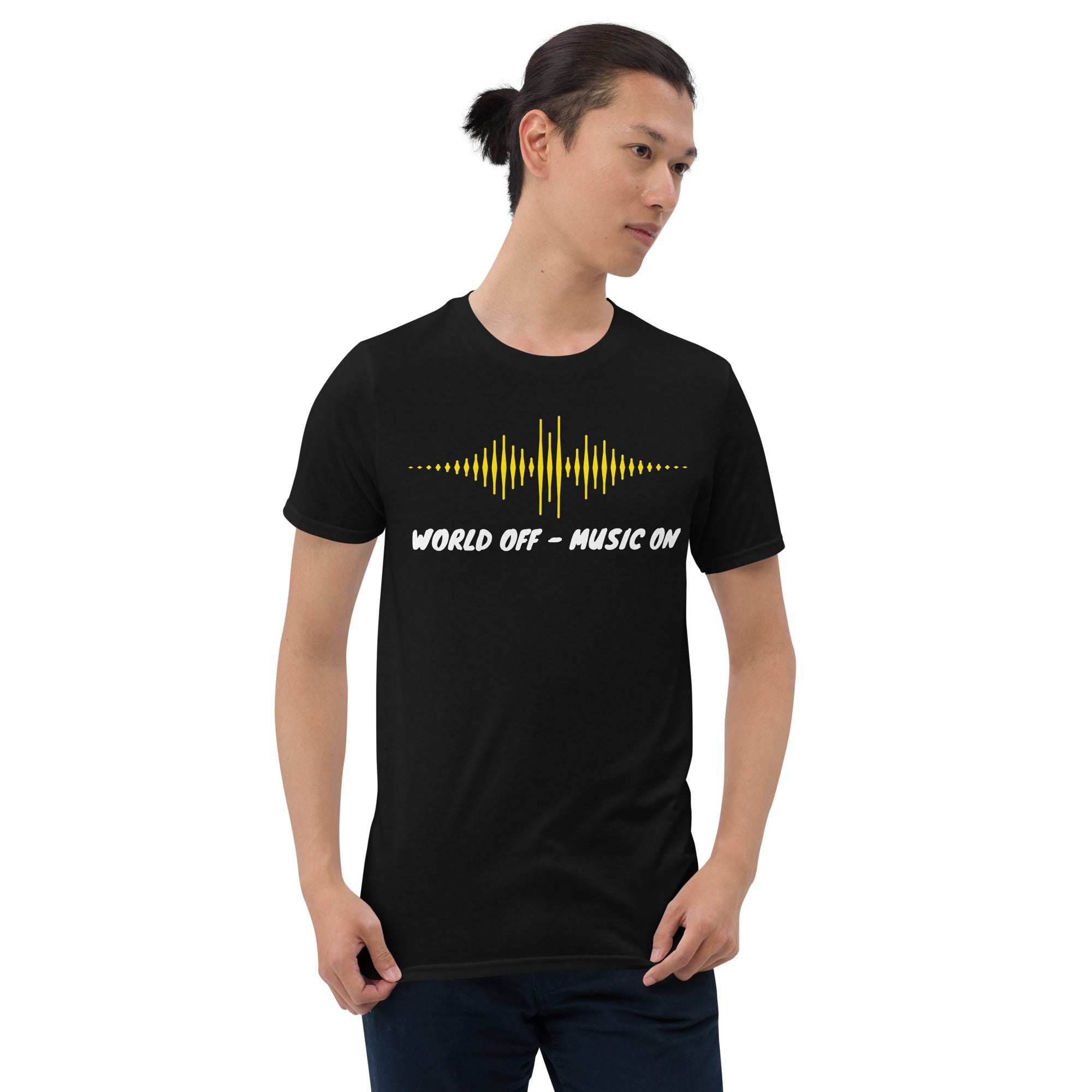 World off Music on, World off, Music on, Music T-Shirt, DJ T-Shirt, T-Shirt printing - souverista