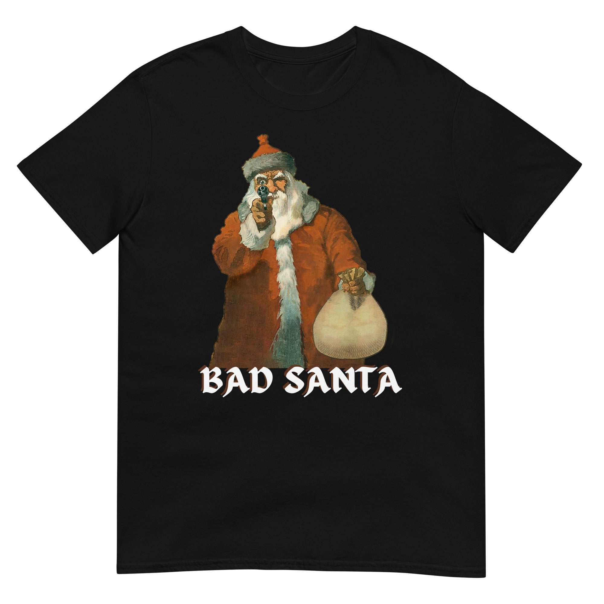 Bad Santa,  christmas shirt, holy night, sleeve t-shirt, Kurzärmeliges Unisex-T-Shirt