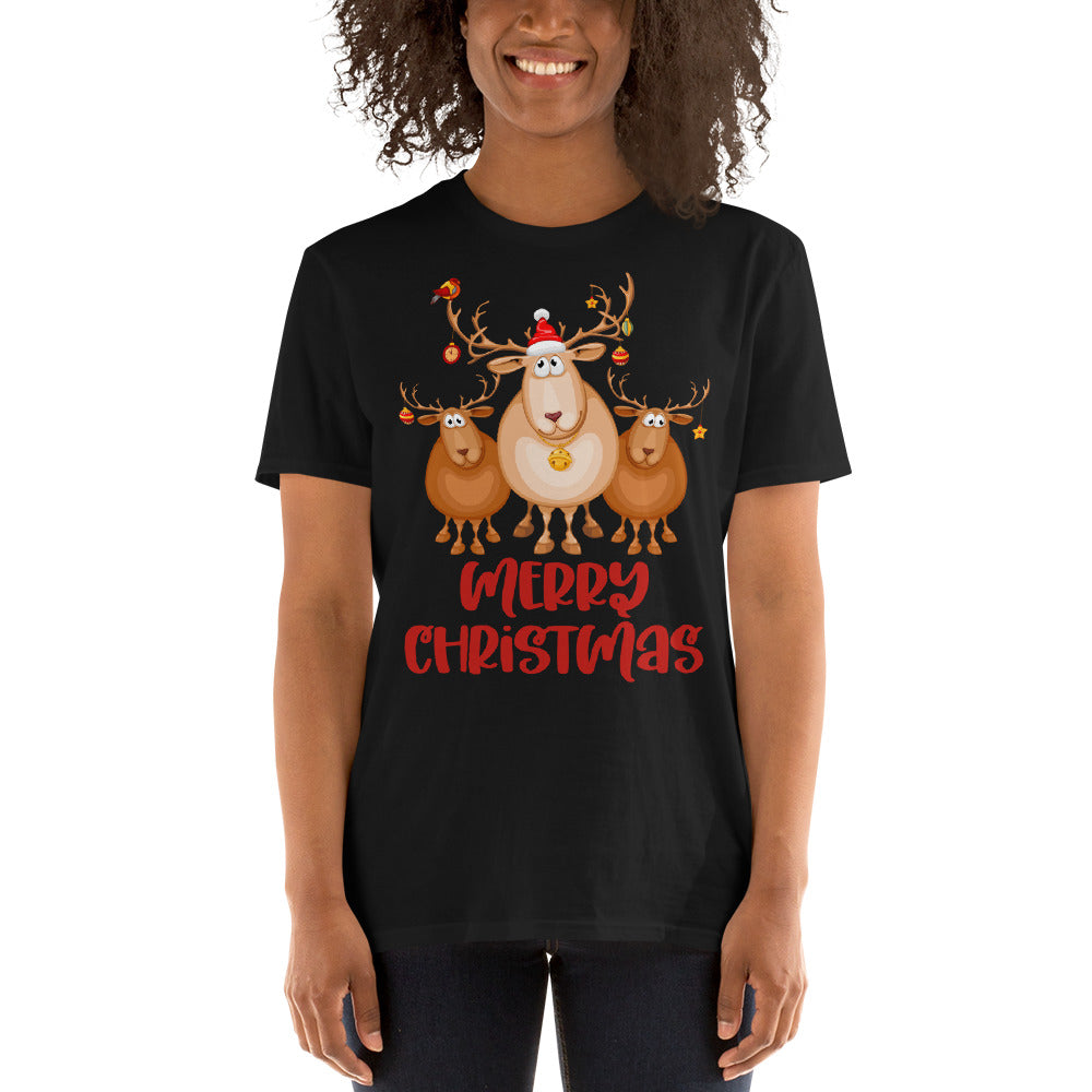 Merry christmas, Weihnachtsmann T-Shirt, Weihnachten Shirt, Geschenk Weihnachten, personalisiertes T-Shirt, Kurzärmeliges Unisex-T-Shirt - souverista