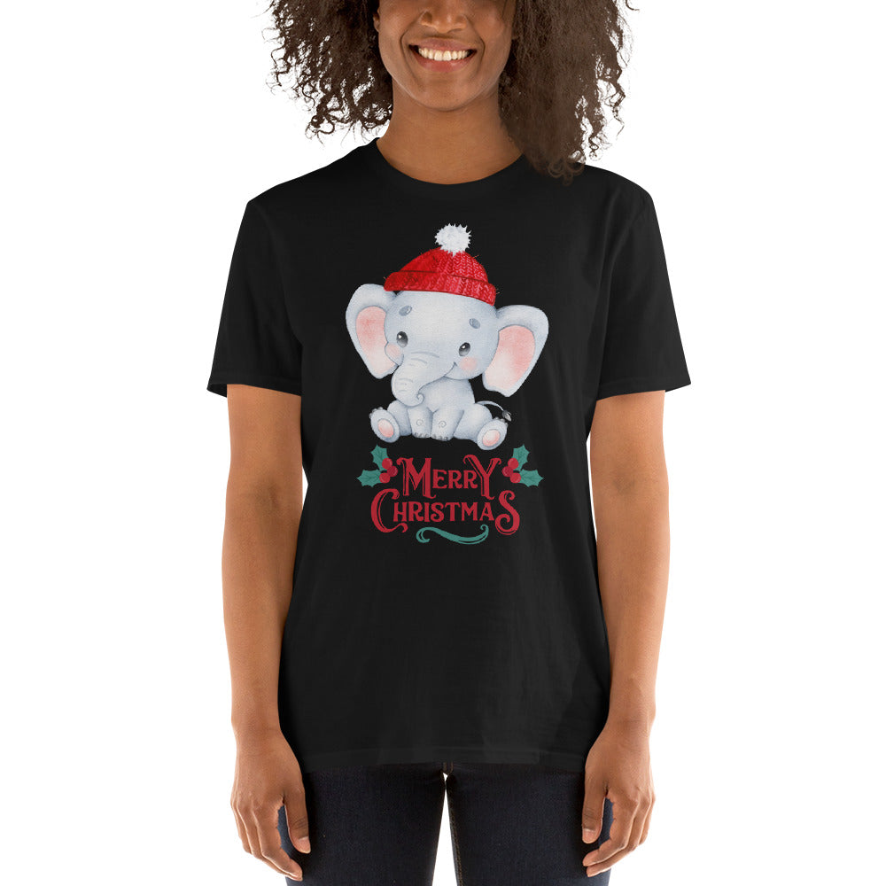 Elephant shirt, Weihnachtsmann T-Shirt, Weihnachten Shirt, Geschenk Weihnachten, personalisiertes T-Shirt, Kurzärmeliges Unisex-T-Shirt - souverista