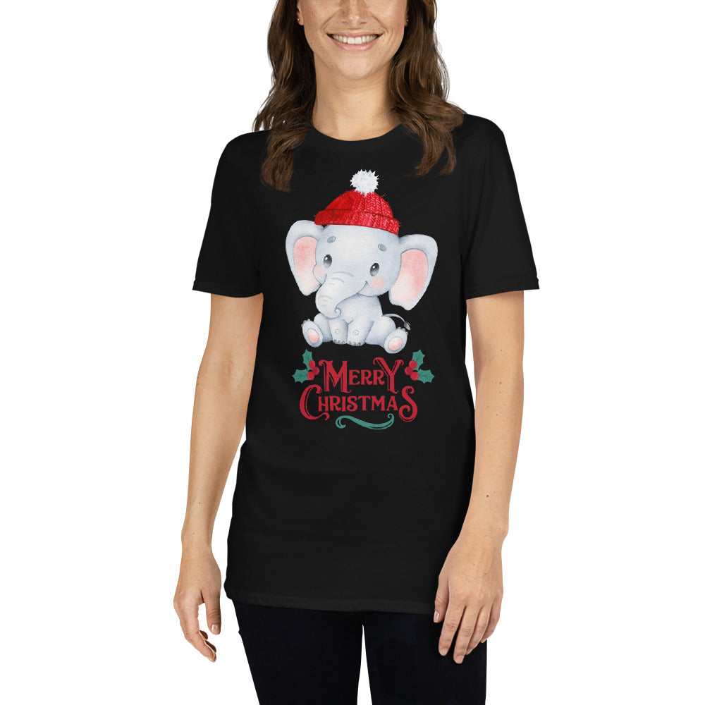Elephant shirt, Weihnachtsmann T-Shirt, Weihnachten Shirt, Geschenk Weihnachten, personalisiertes T-Shirt, Kurzärmeliges Unisex-T-Shirt - souverista