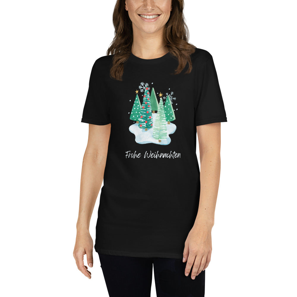Frohe Weihnachten, Kurzärmeliges Unisex-T-Shirt