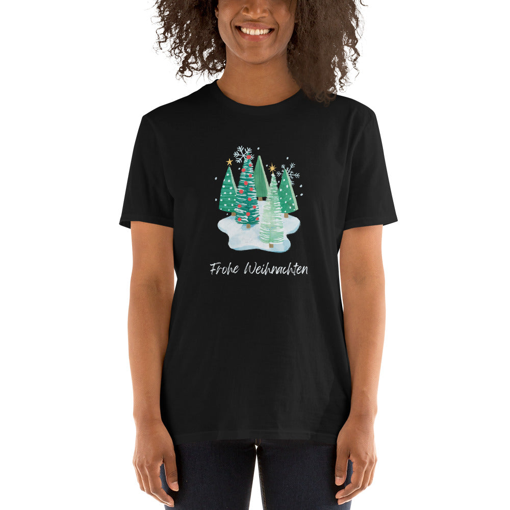 Frohe Weihnachten, Kurzärmeliges Unisex-T-Shirt