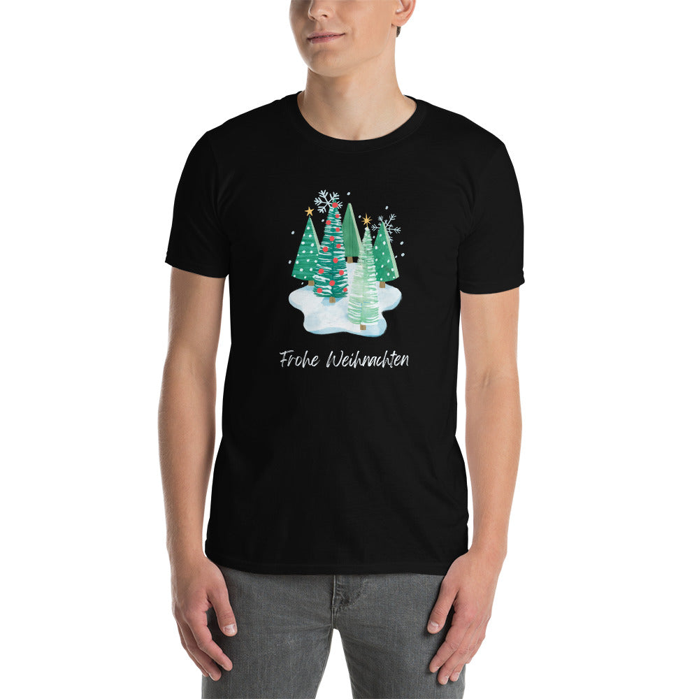 Frohe Weihnachten, Kurzärmeliges Unisex-T-Shirt