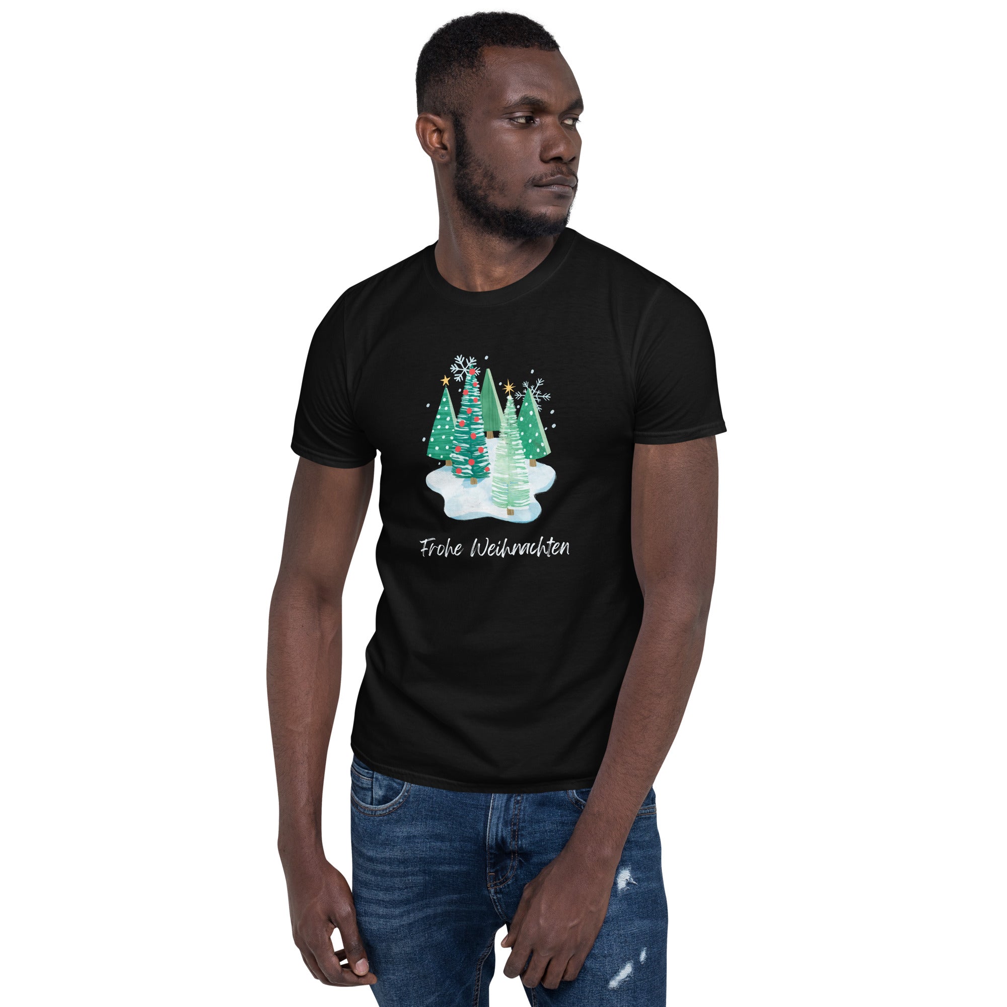 Frohe Weihnachten, Kurzärmeliges Unisex-T-Shirt