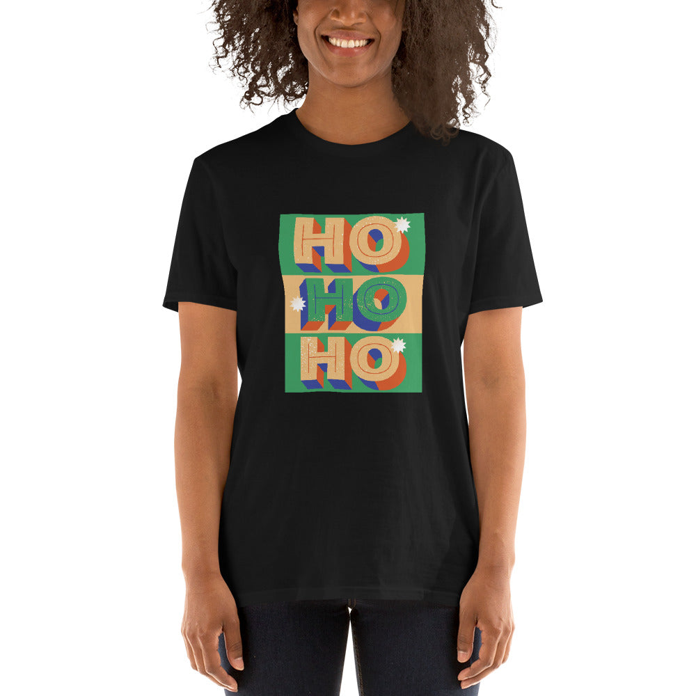 HOHOH, frohe Weihnachten, Kurzärmeliges Unisex-T-Shirt - souverista