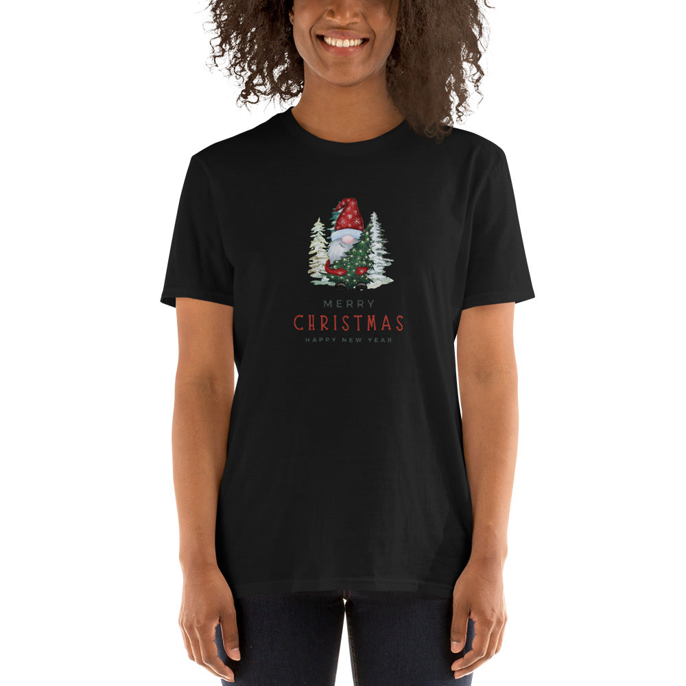 Merry christmas, happy new year, Kurzärmeliges Unisex-T-Shirt