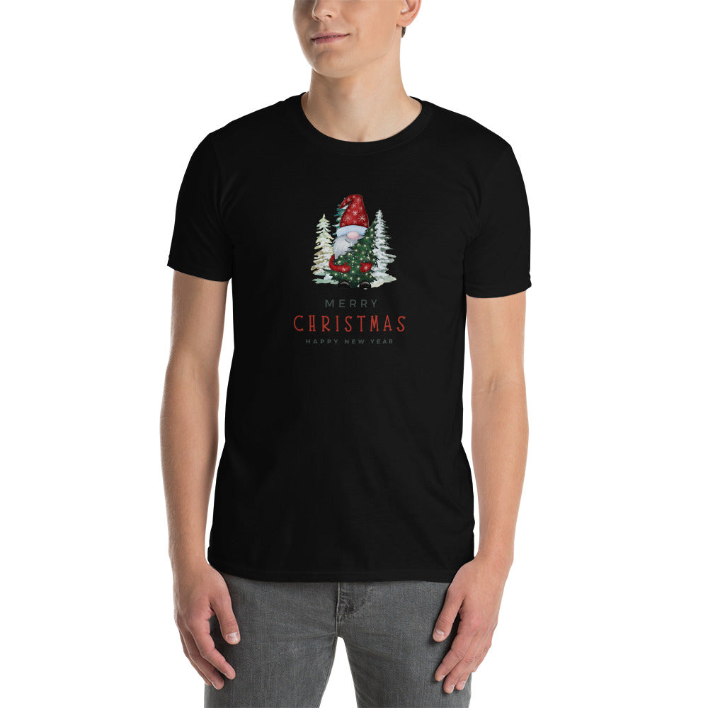Merry christmas, happy new year, Kurzärmeliges Unisex-T-Shirt