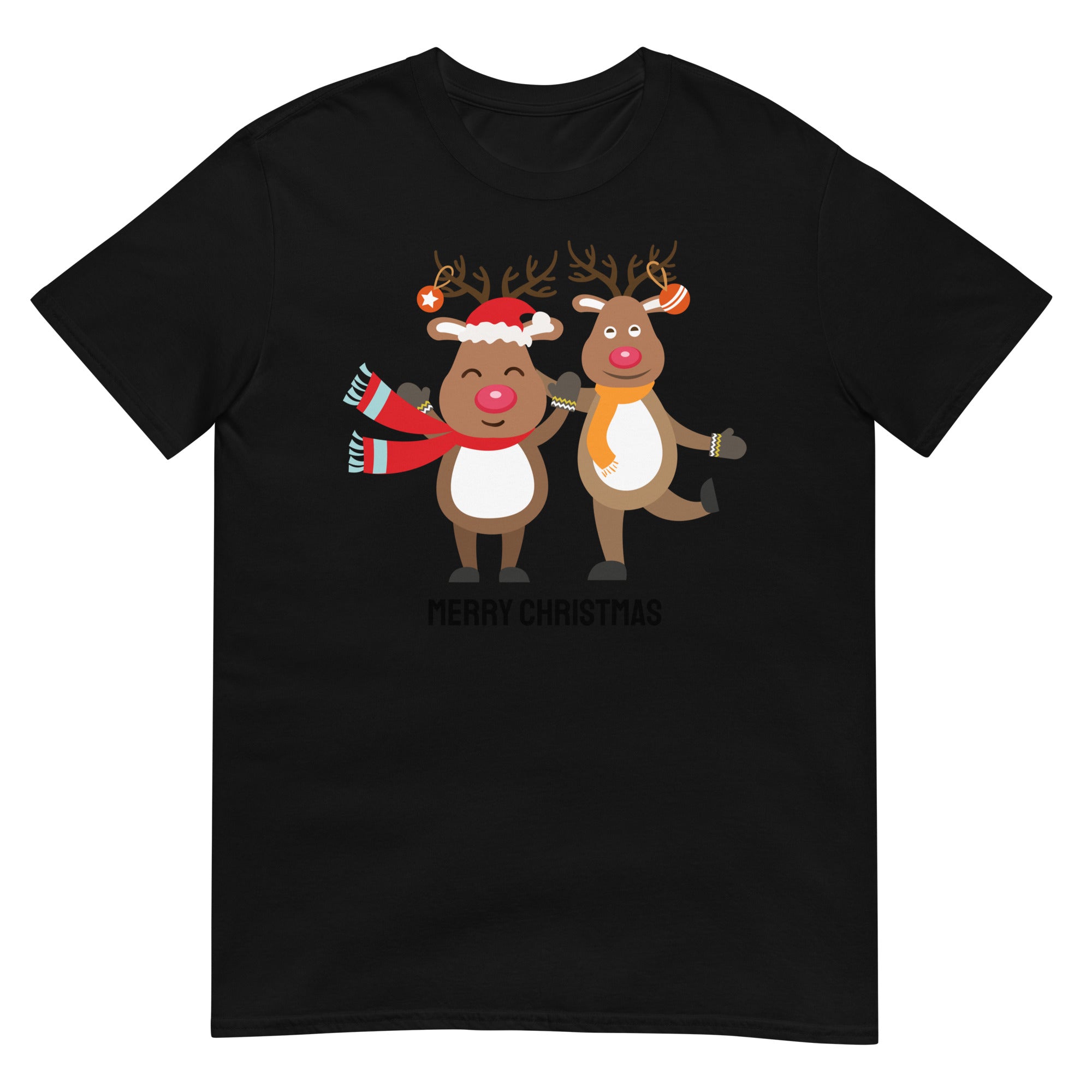 Frohe Weihnachten, Renntier T-Shirt, Kurzärmeliges Unisex-T-Shirt