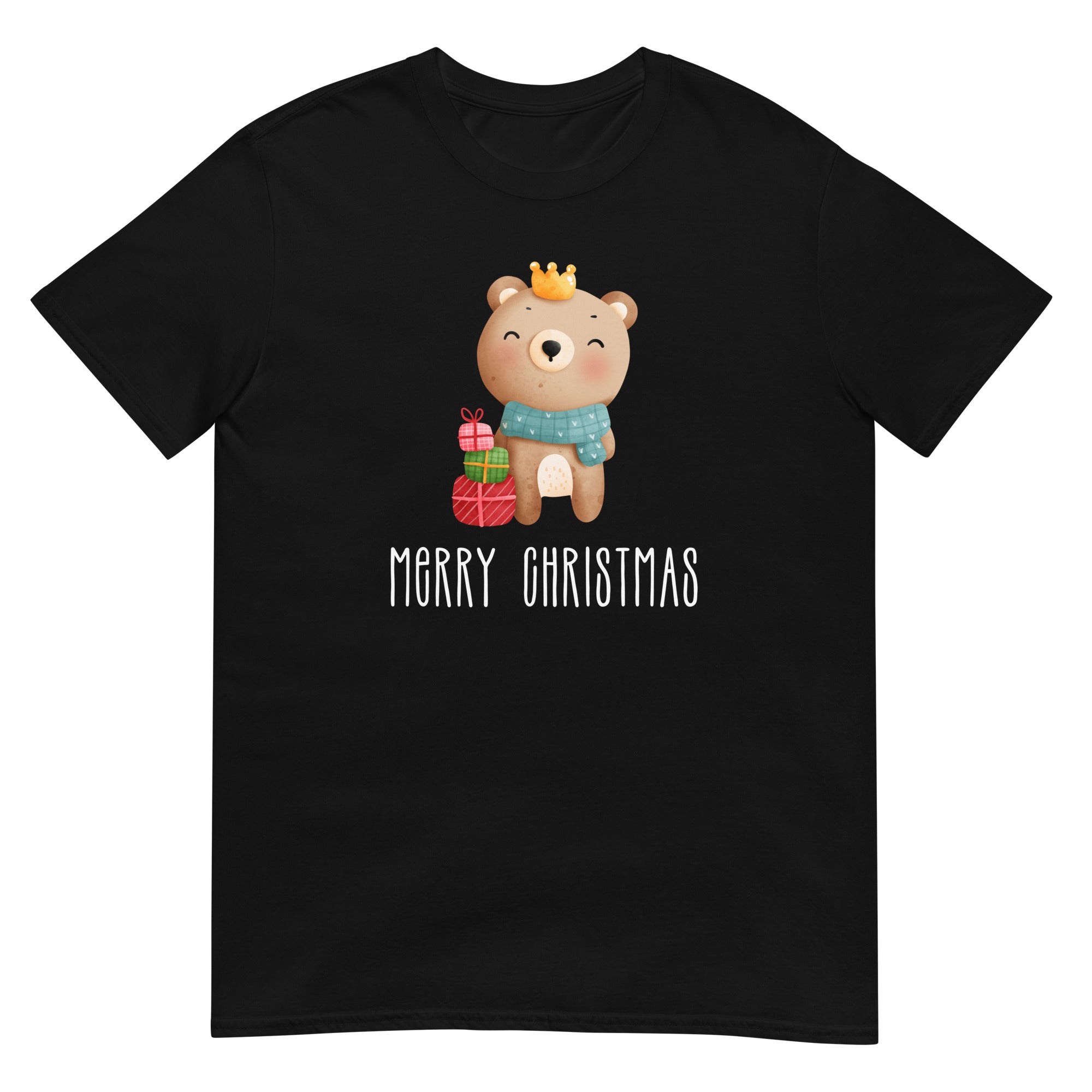 Teddybär T-Shirt, Frohe Weihnachten, Kurzärmeliges Unisex-T-Shirt