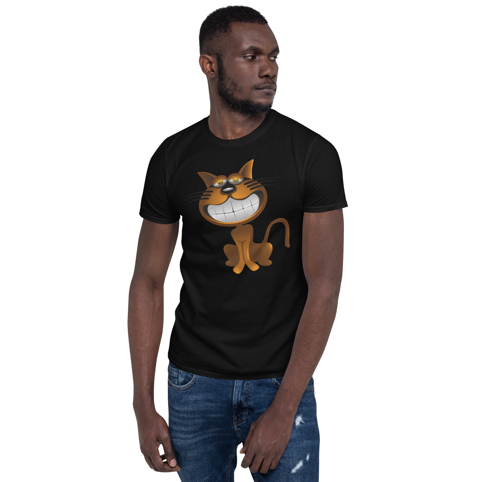 Katze lächelt Unisex-T-Shirt