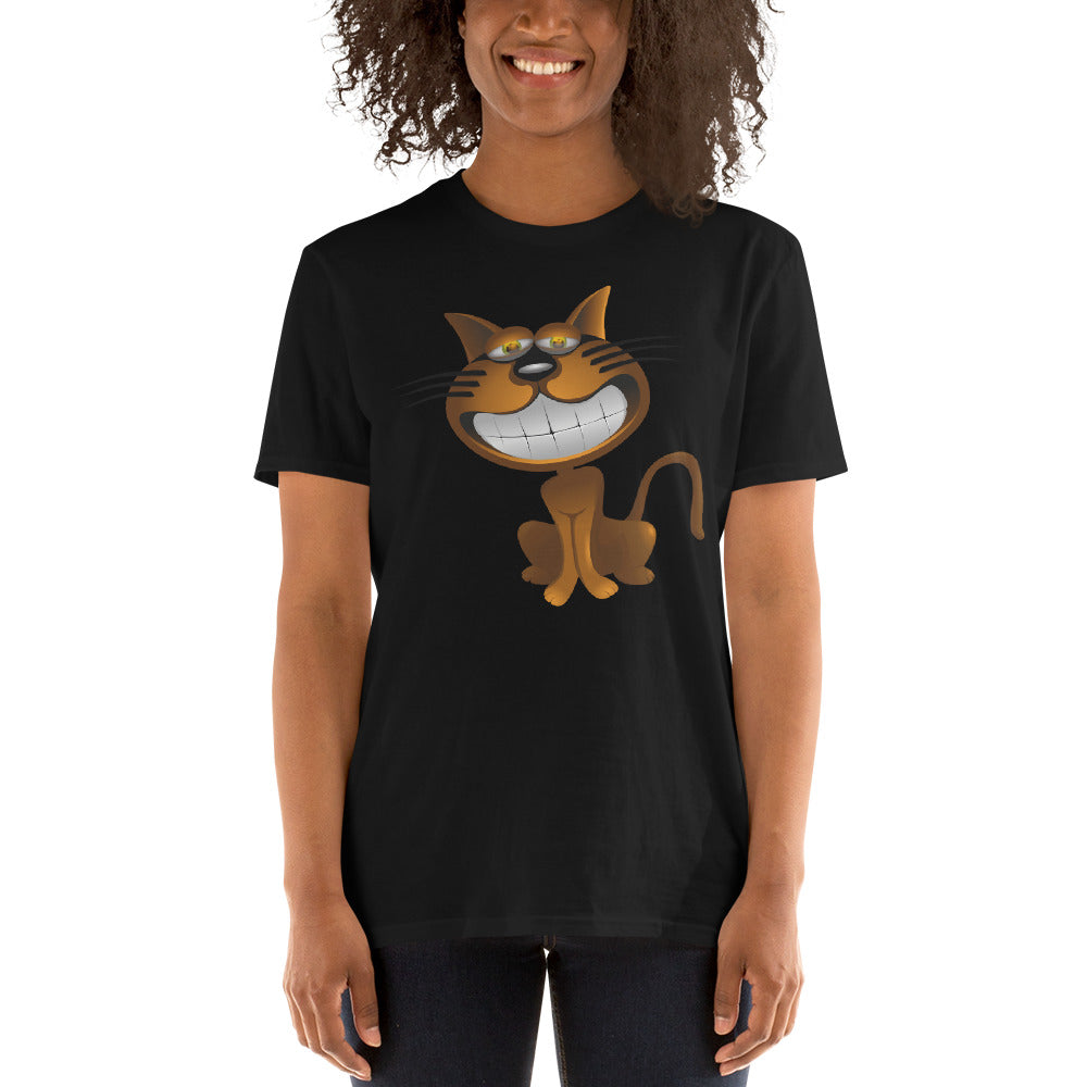 Katze lächelt Unisex-T-Shirt