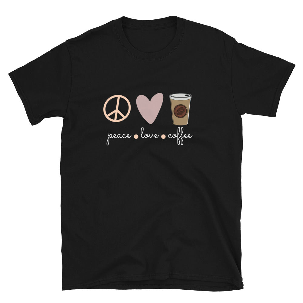 Love - Peace - Coffee Unisex-T-Shirt - souverista