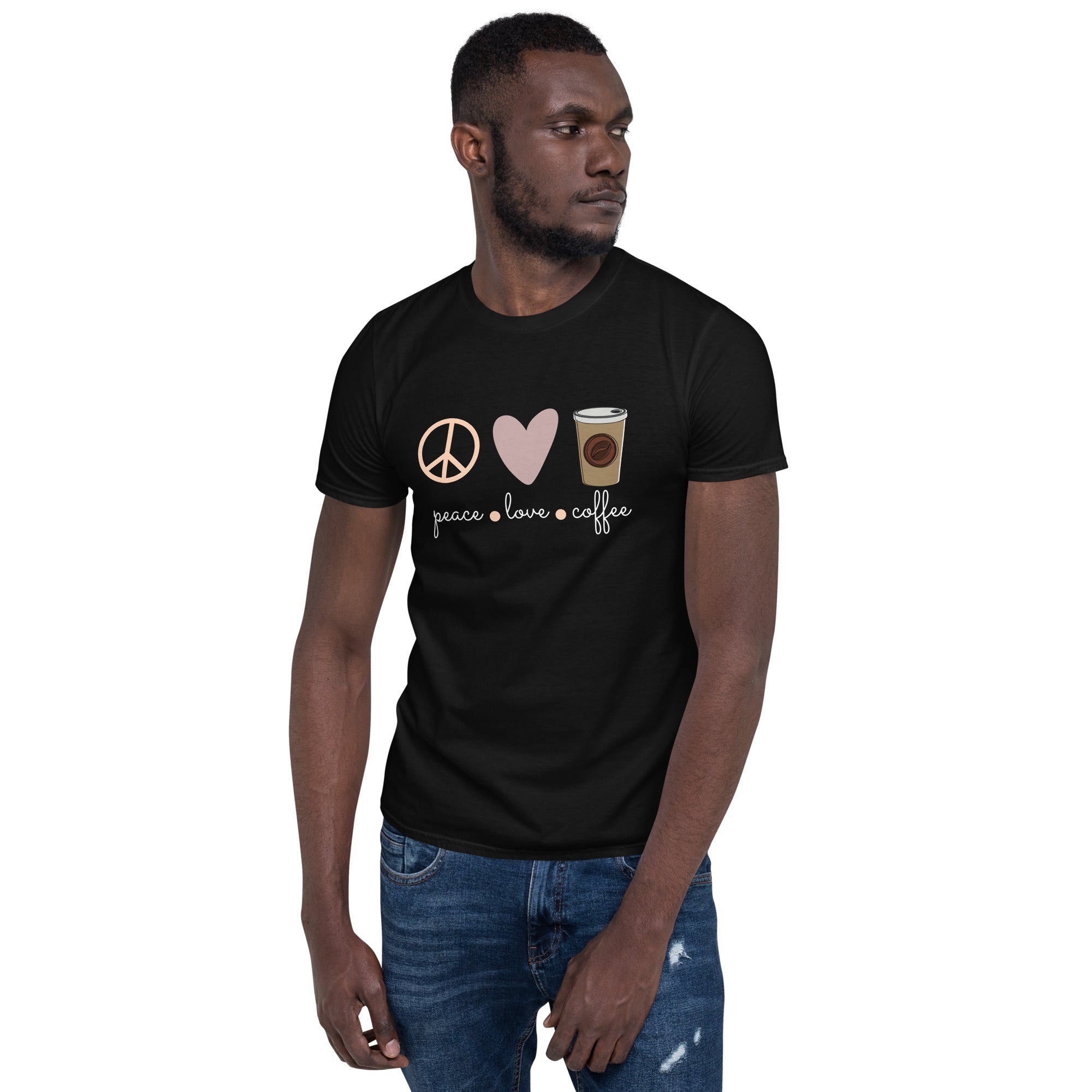 Love - Peace - Coffee Unisex-T-Shirt - souverista