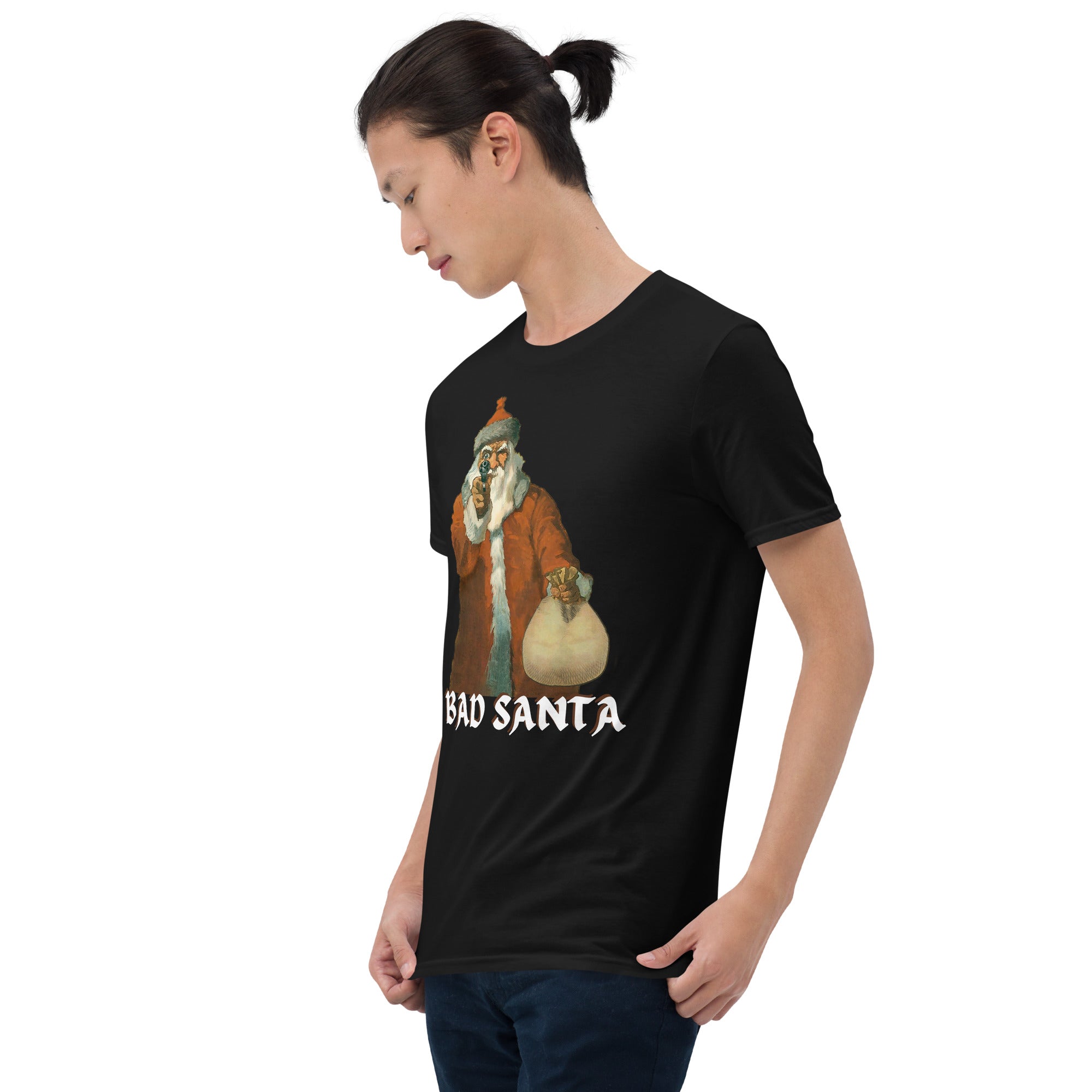 Bad Santa,  christmas shirt, holy night, sleeve t-shirt, Kurzärmeliges Unisex-T-Shirt