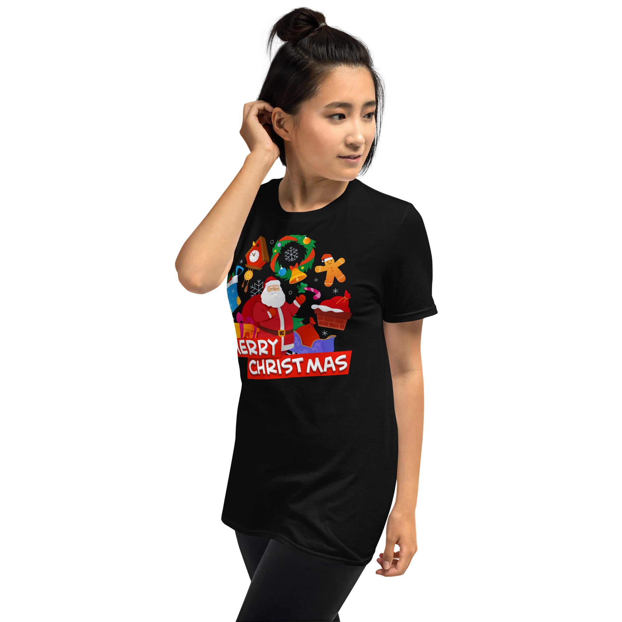 Santa Claus, merry christmas, Kurzärmeliges Unisex-T-Shirt - souverista