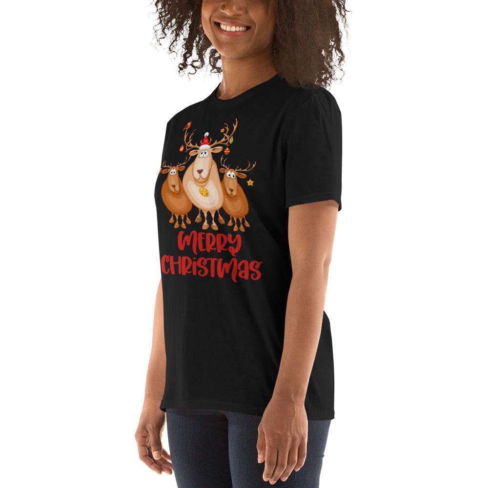Merry christmas, Weihnachtsmann T-Shirt, Weihnachten Shirt, Geschenk Weihnachten, personalisiertes T-Shirt, Kurzärmeliges Unisex-T-Shirt - souverista