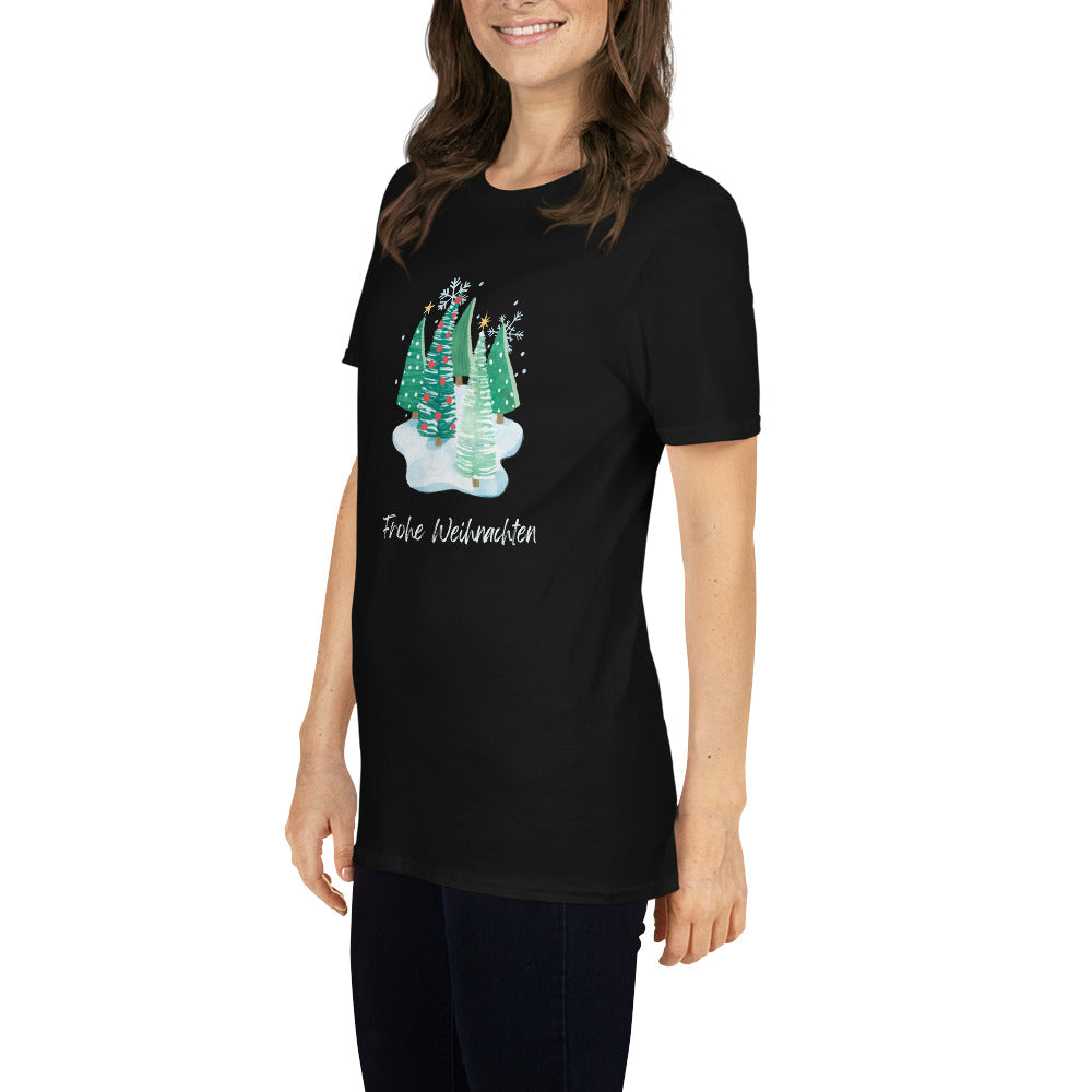 Frohe Weihnachten, Kurzärmeliges Unisex-T-Shirt