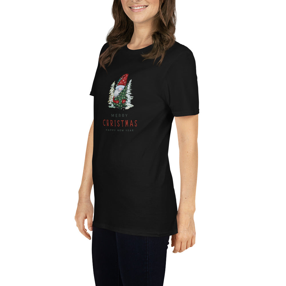 Merry christmas, happy new year, Kurzärmeliges Unisex-T-Shirt