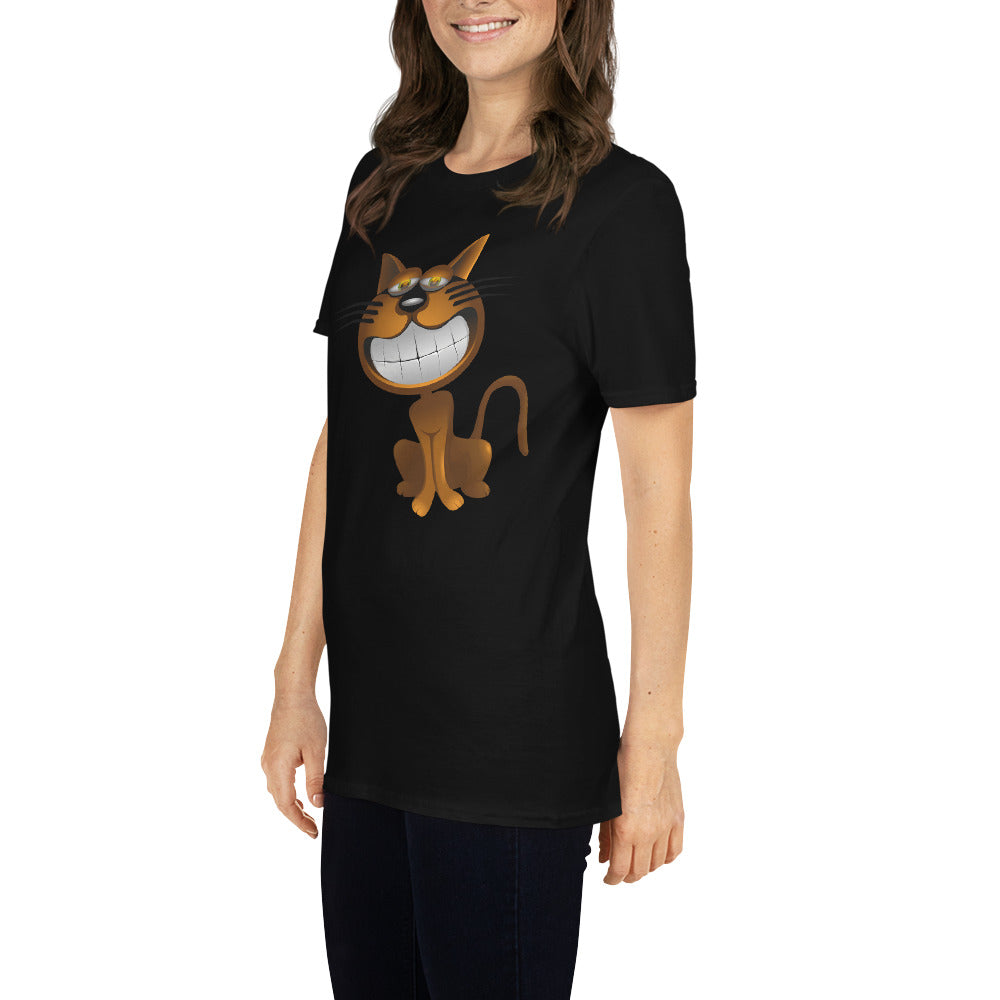 Katze lächelt Unisex-T-Shirt