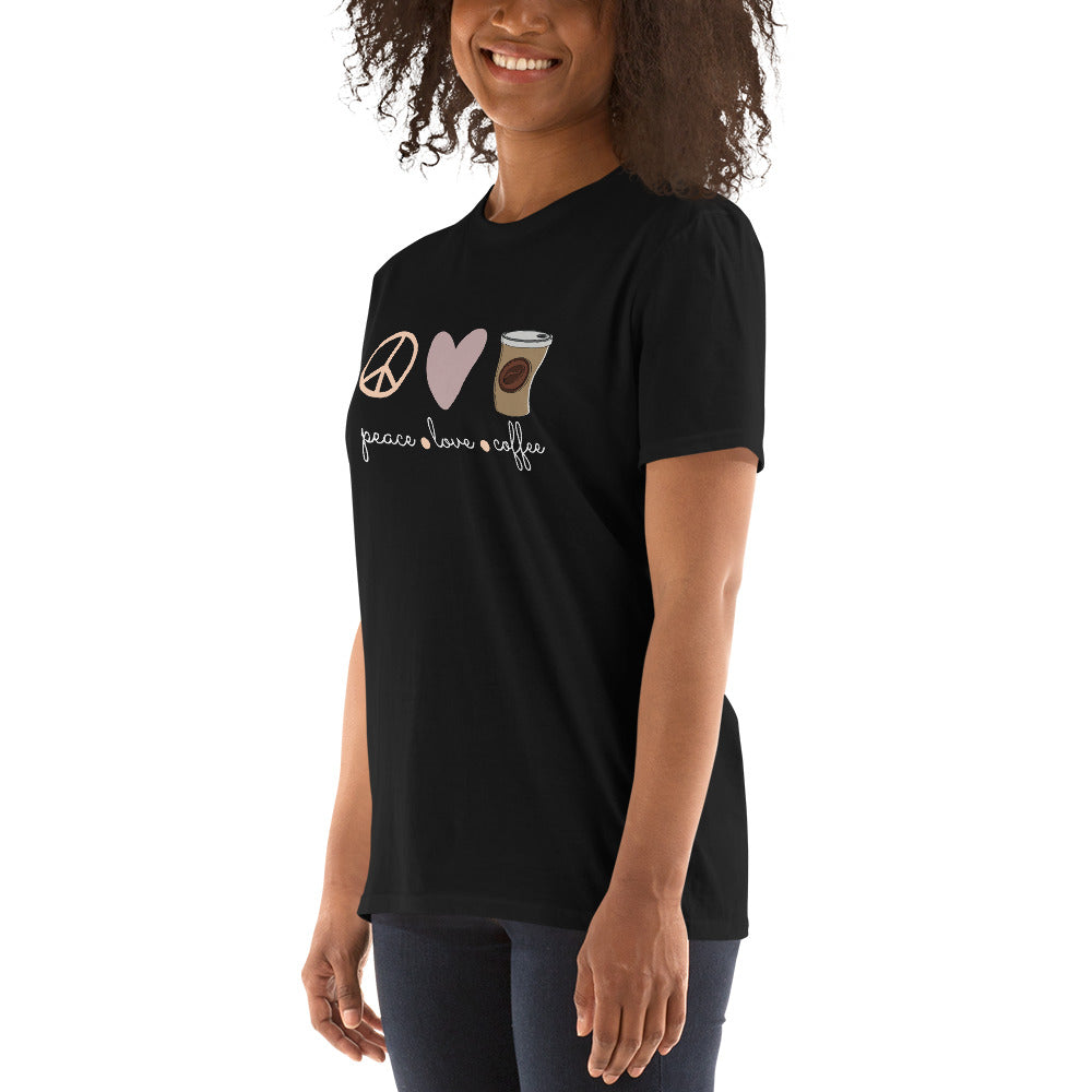 Love - Peace - Coffee Unisex-T-Shirt - souverista