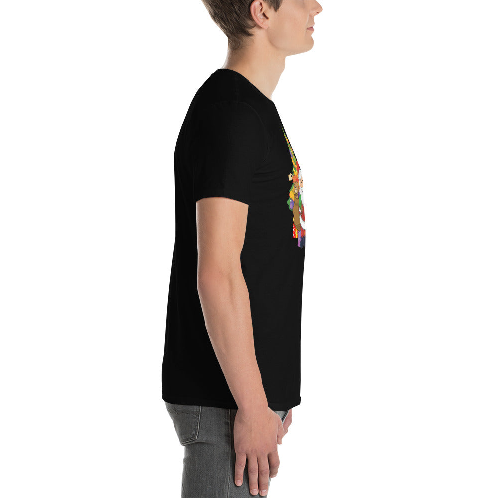 Merry christmas, santa claus, Kurzärmeliges Unisex-T-Shirt