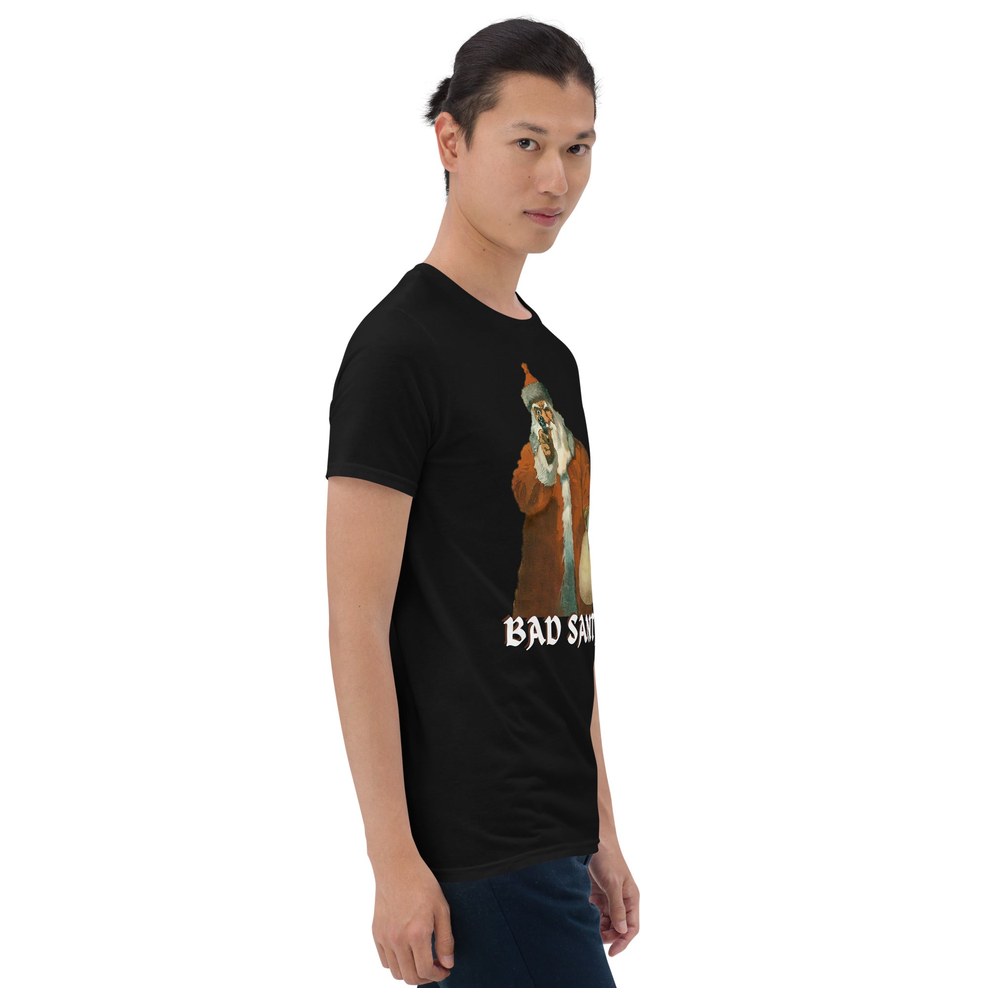Bad Santa,  christmas shirt, holy night, sleeve t-shirt, Kurzärmeliges Unisex-T-Shirt