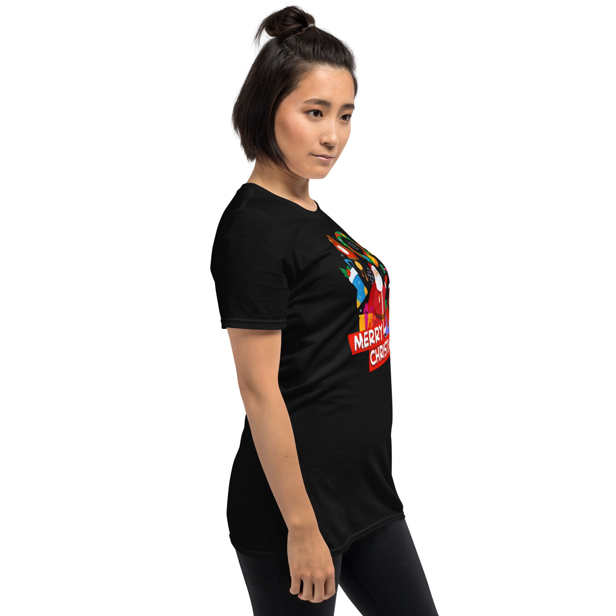 Santa Claus, merry christmas, Kurzärmeliges Unisex-T-Shirt - souverista