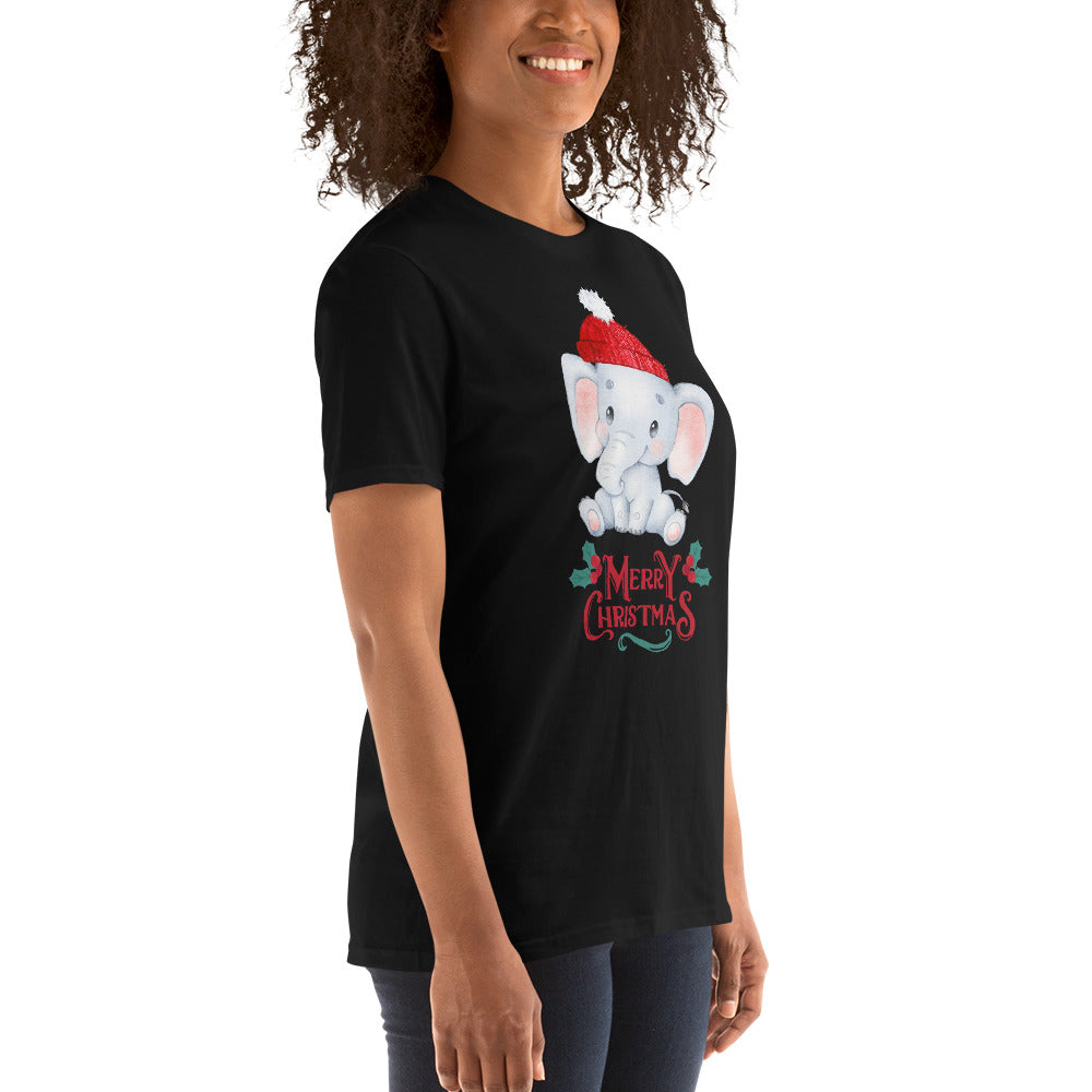 Elephant shirt, Weihnachtsmann T-Shirt, Weihnachten Shirt, Geschenk Weihnachten, personalisiertes T-Shirt, Kurzärmeliges Unisex-T-Shirt - souverista