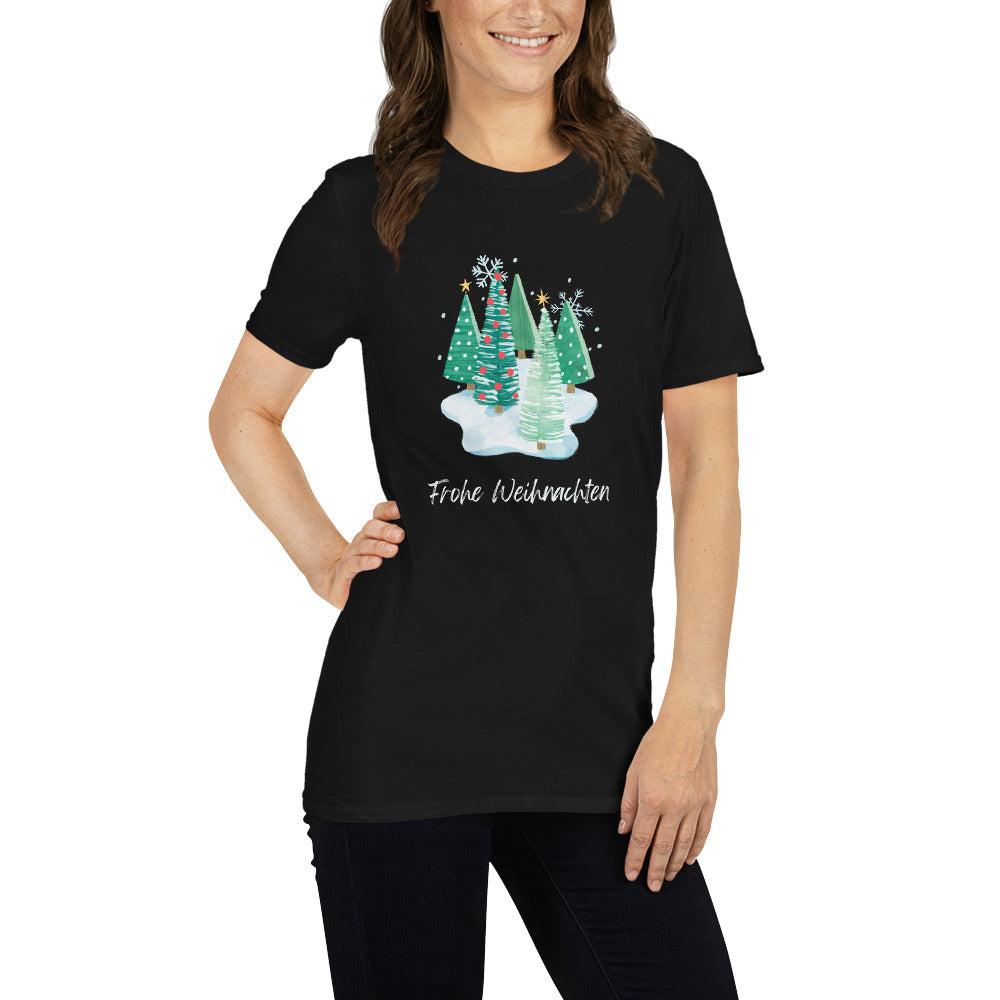 Frohe Weihnachten, Kurzärmeliges Unisex-T-Shirt