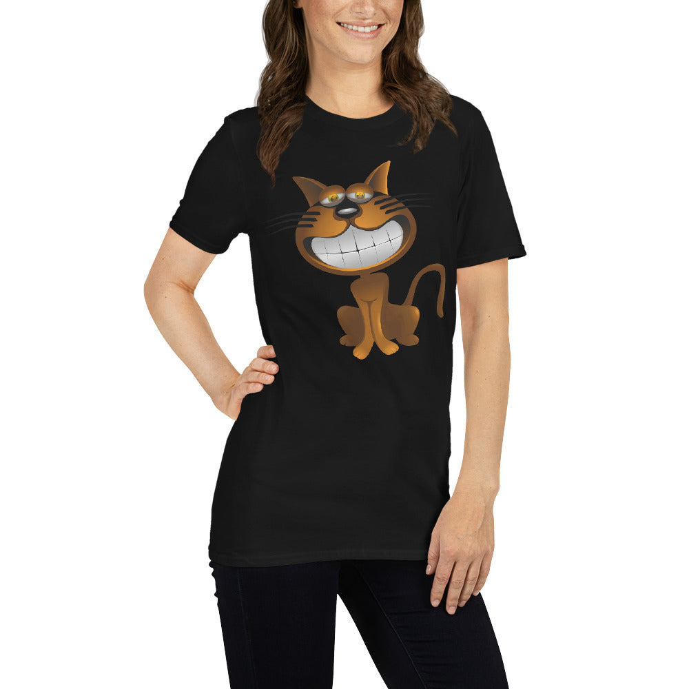 Katze lächelt Unisex-T-Shirt