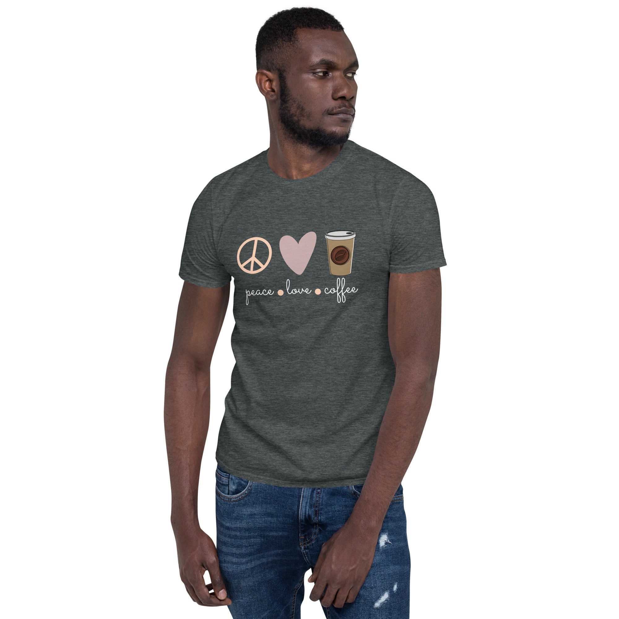 Love - Peace - Coffee Unisex-T-Shirt - souverista