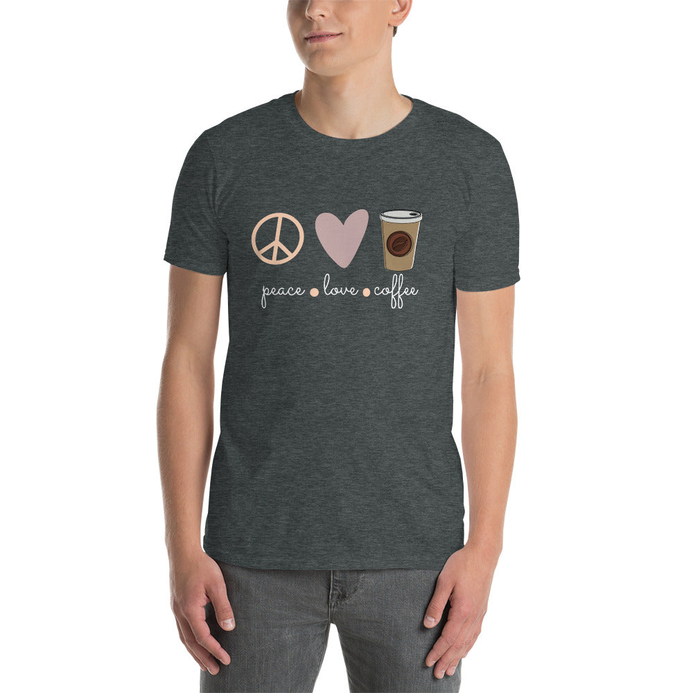 Love - Peace - Coffee Unisex-T-Shirt - souverista
