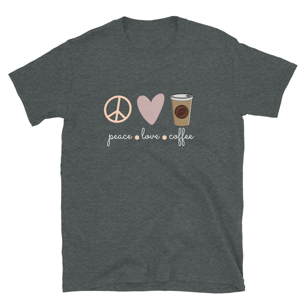 Love - Peace - Coffee Unisex-T-Shirt - souverista